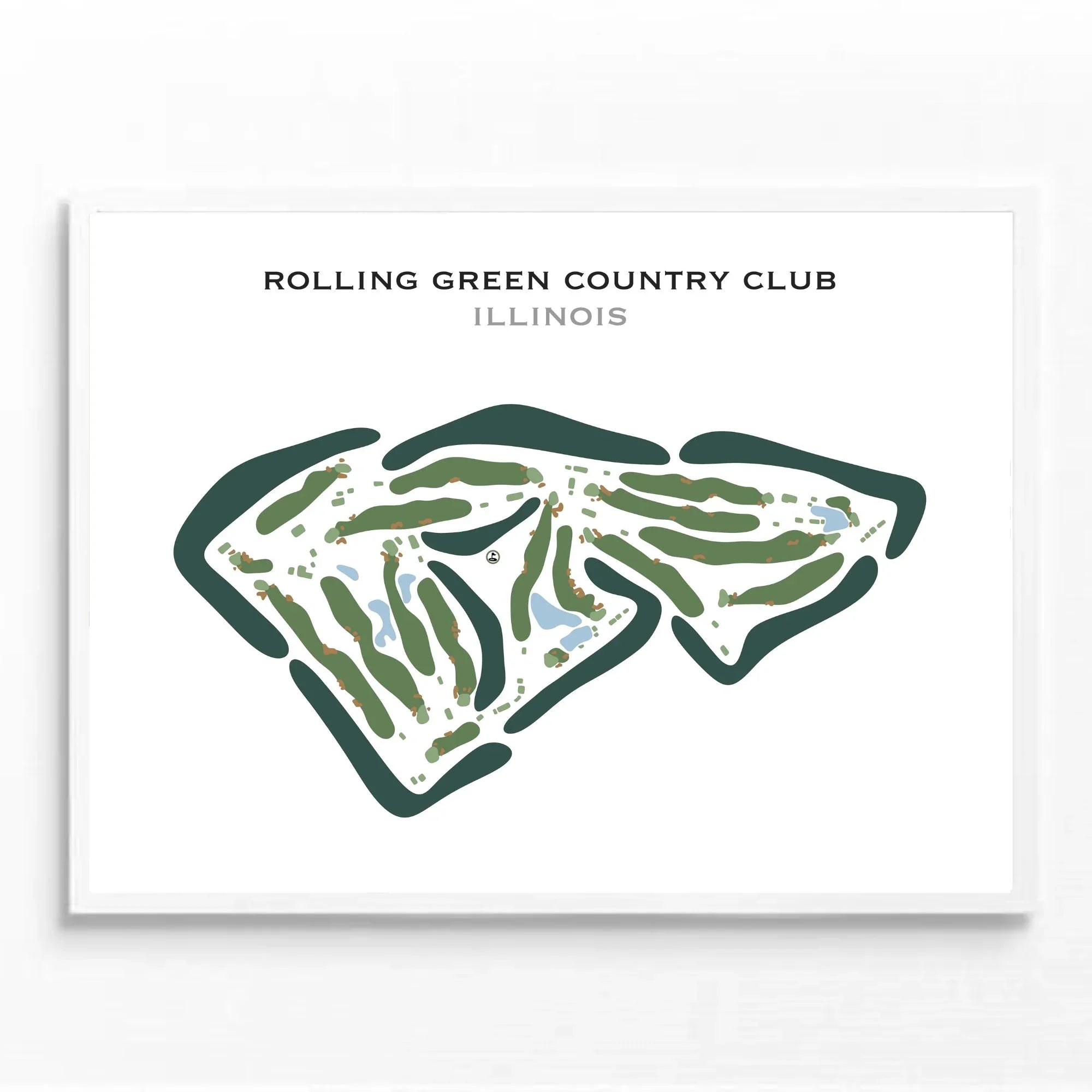 Rolling Green Country Club, Illinois - Printed Golf Courses