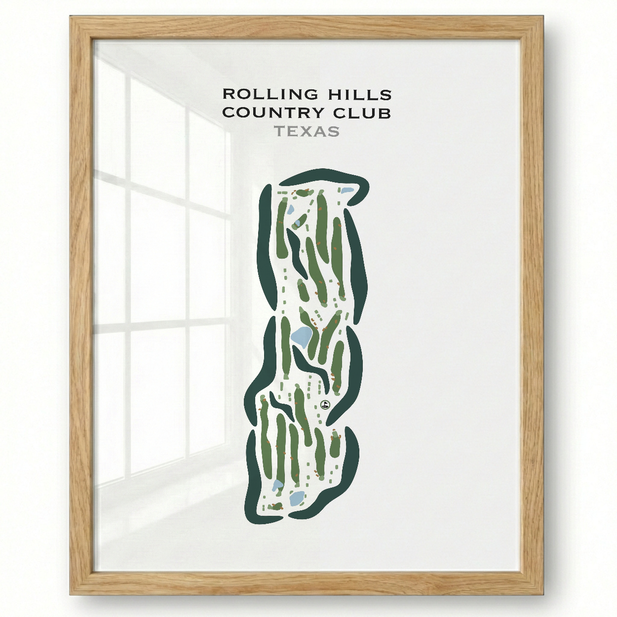 Rolling Hills Country Club, Texas - Printed Golf Courses