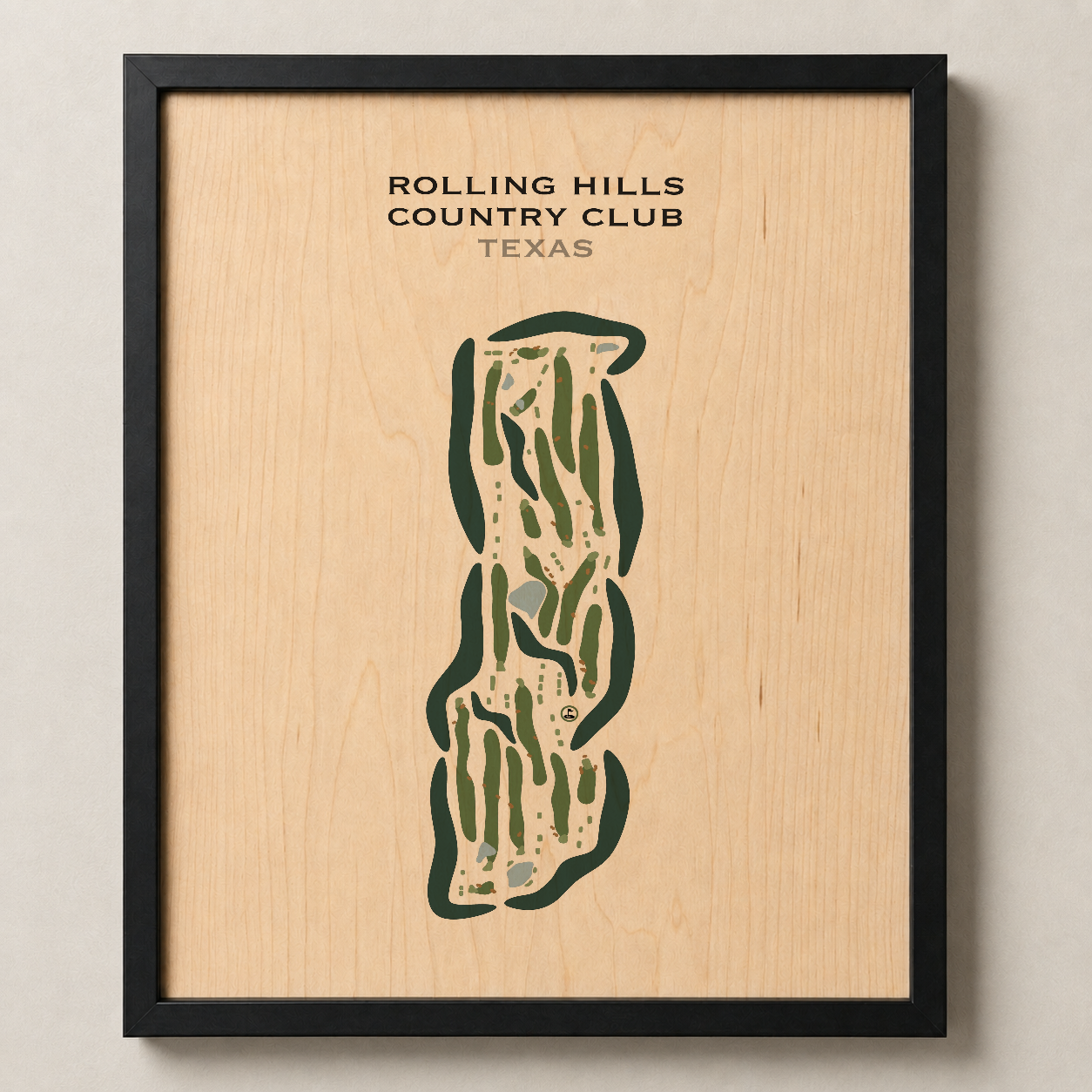 Rolling Hills Country Club, Texas - Printed Golf Courses