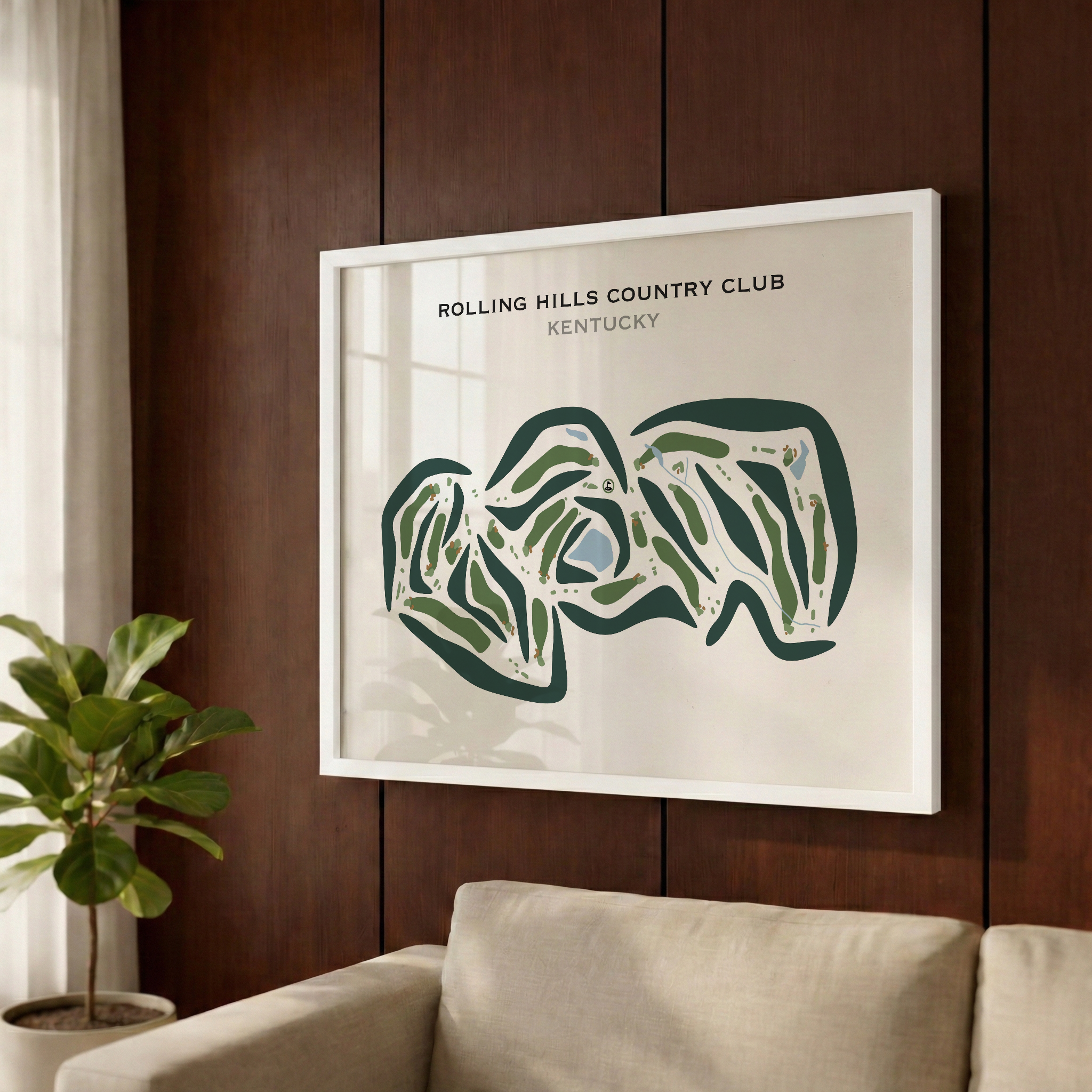 Rolling Hills Country Club, Kentucky - Printed Golf Courses