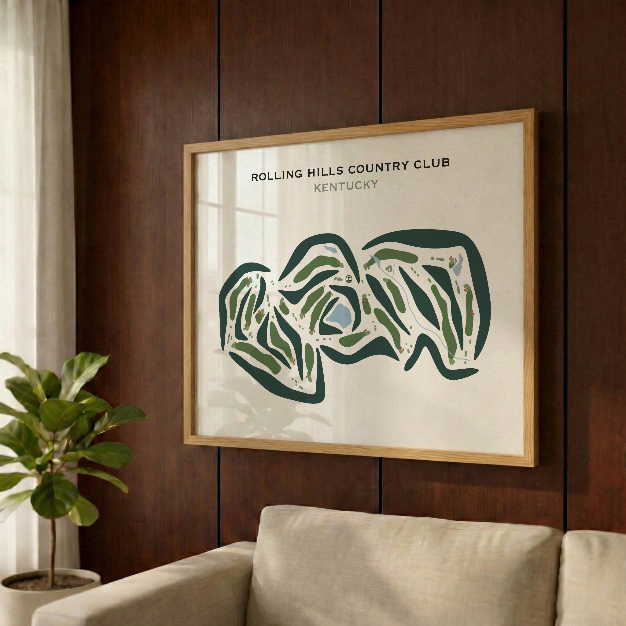 Rolling Hills Country Club, Kentucky - Printed Golf Courses