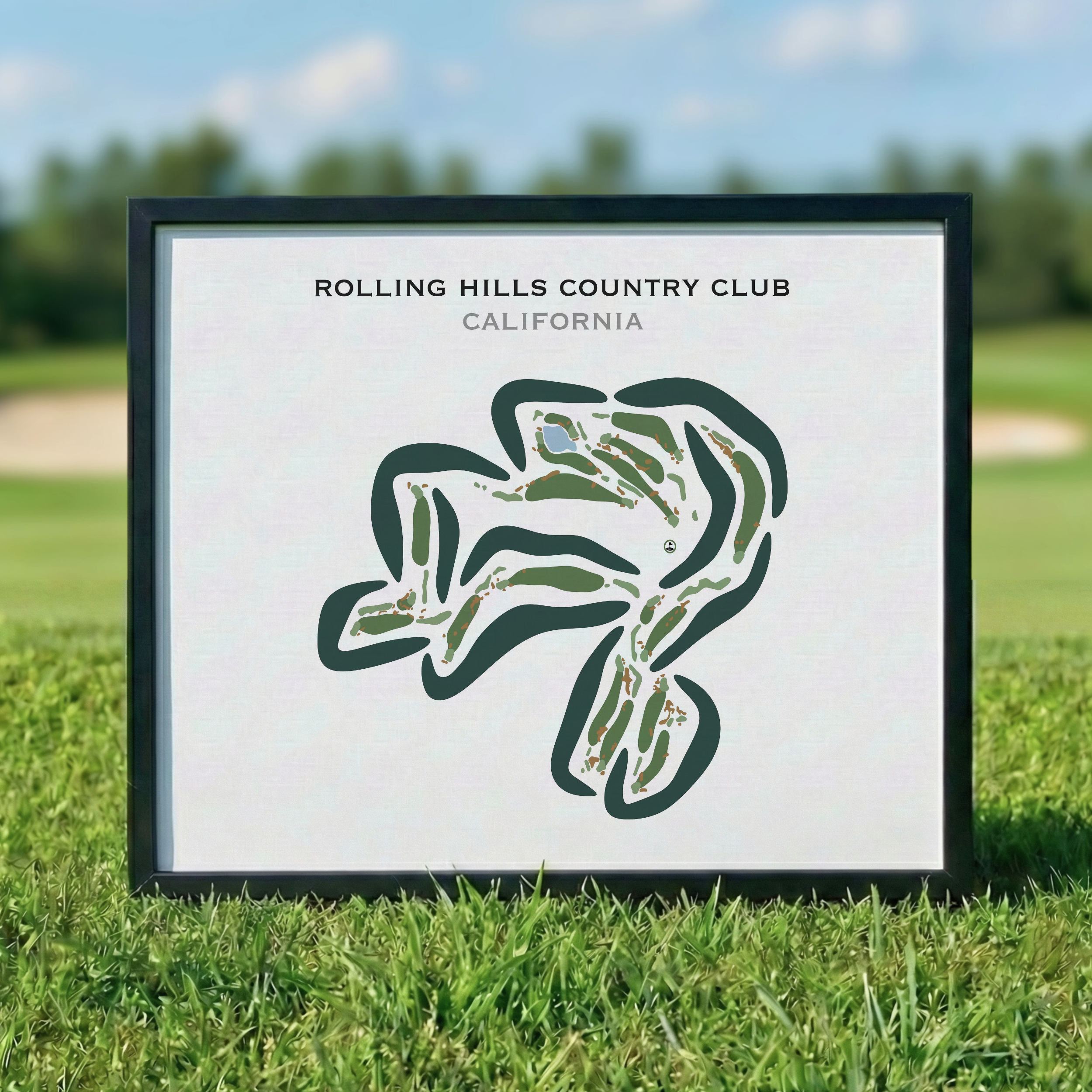 Rolling Hills Country Club, California - Printed Golf Course