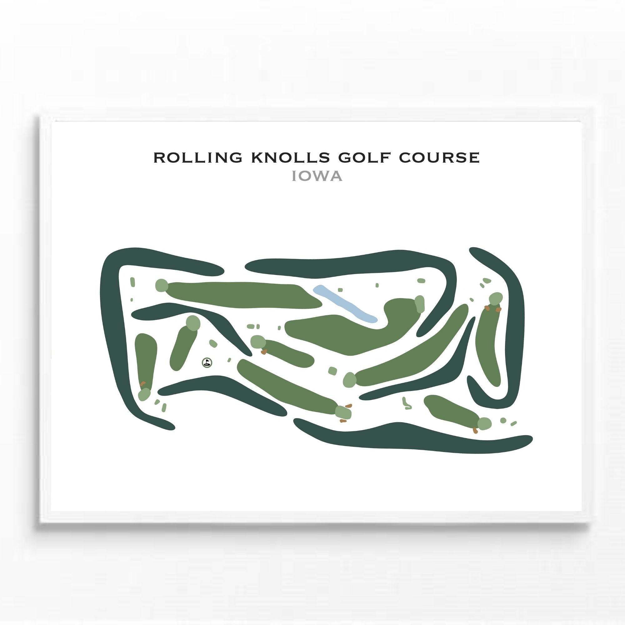 Rolling Knolls Golf Course, Iowa - Printed Golf Courses