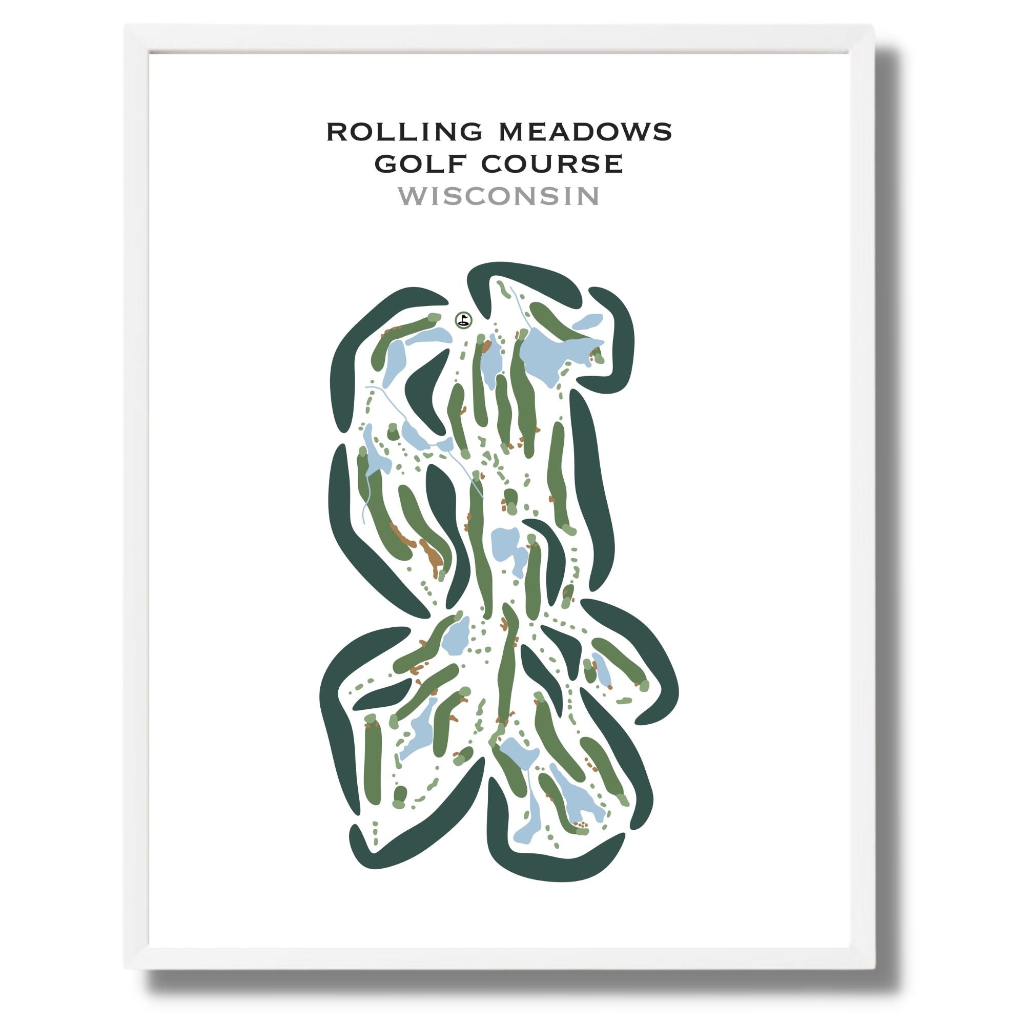 Rolling Meadows Golf Course, Wisconsin - Printed Golf Courses