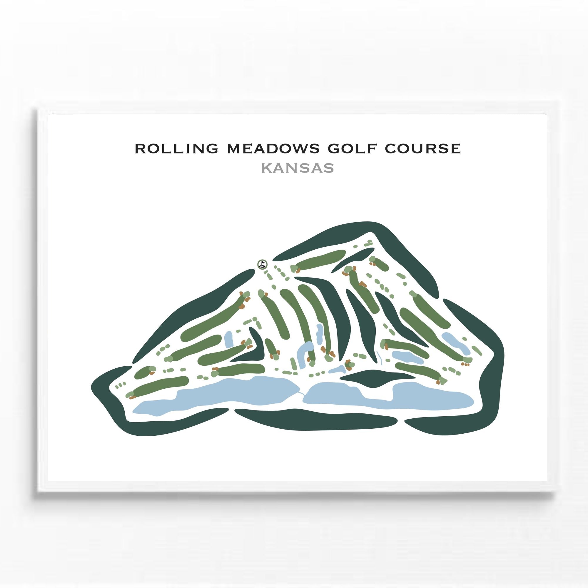 Rolling Meadows Golf Course, Kansas - Printed Golf Courses