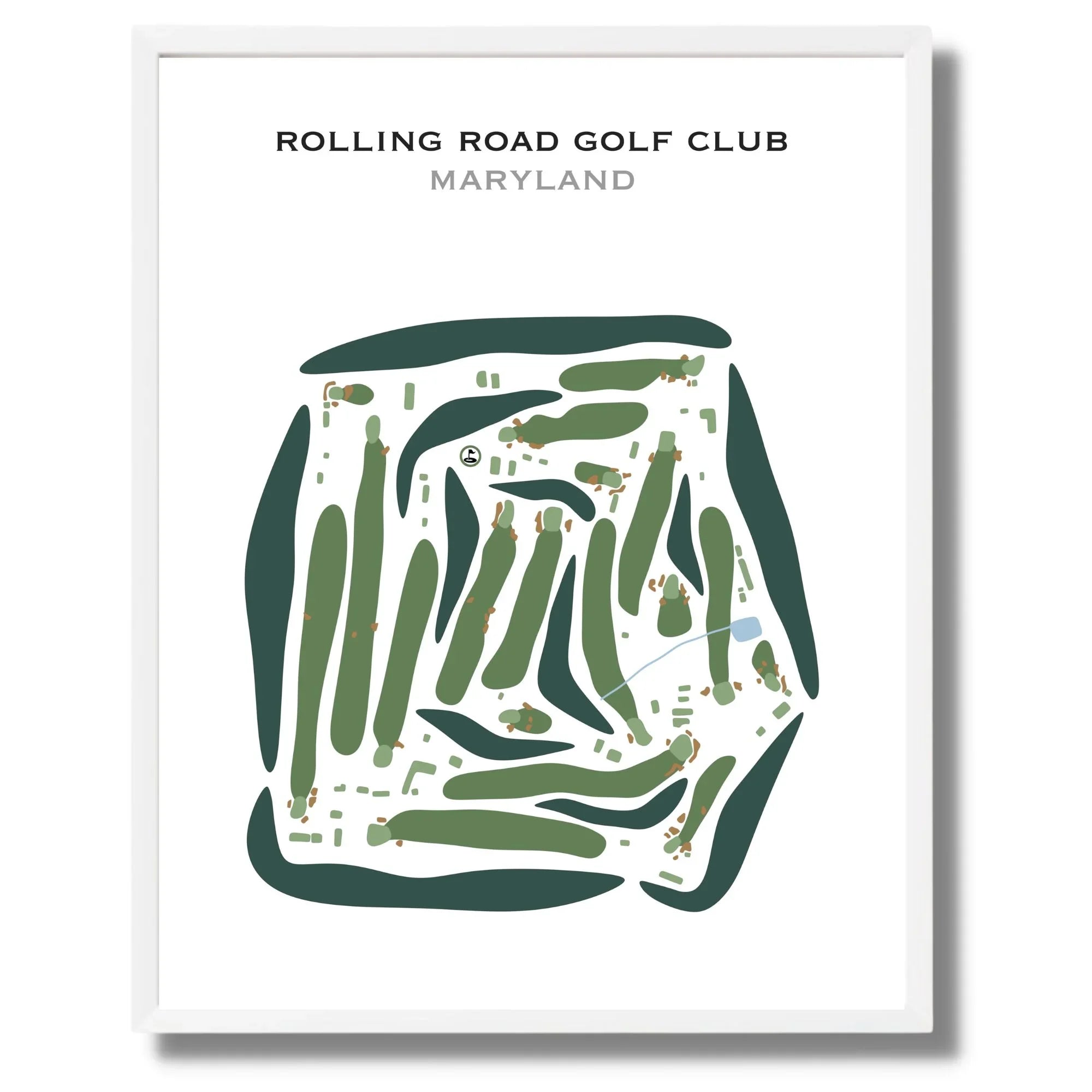 Rolling Road Golf Club, Maryland - Printed Golf Courses