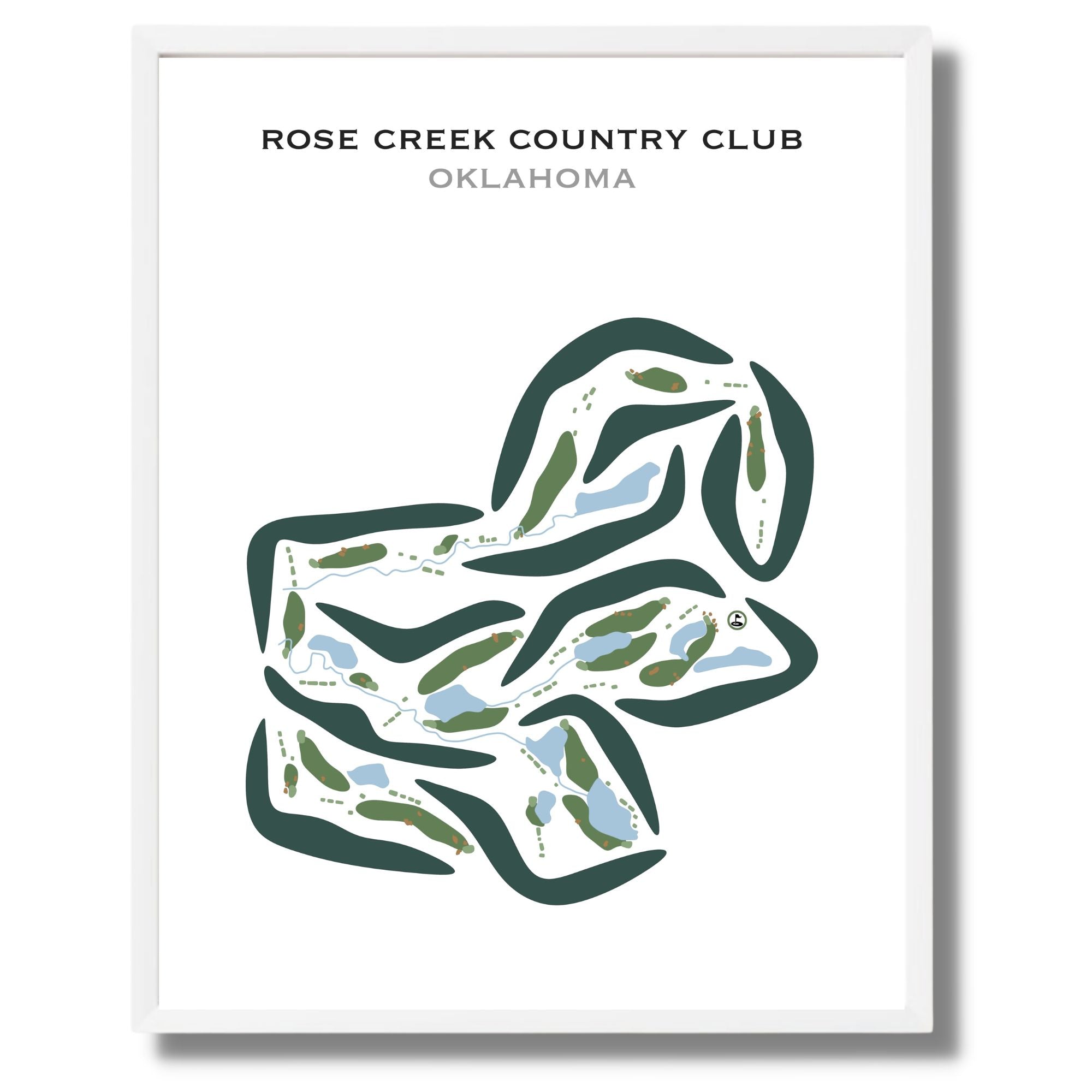 Rose Creek Country Club, Oklahoma - Printed Golf Courses