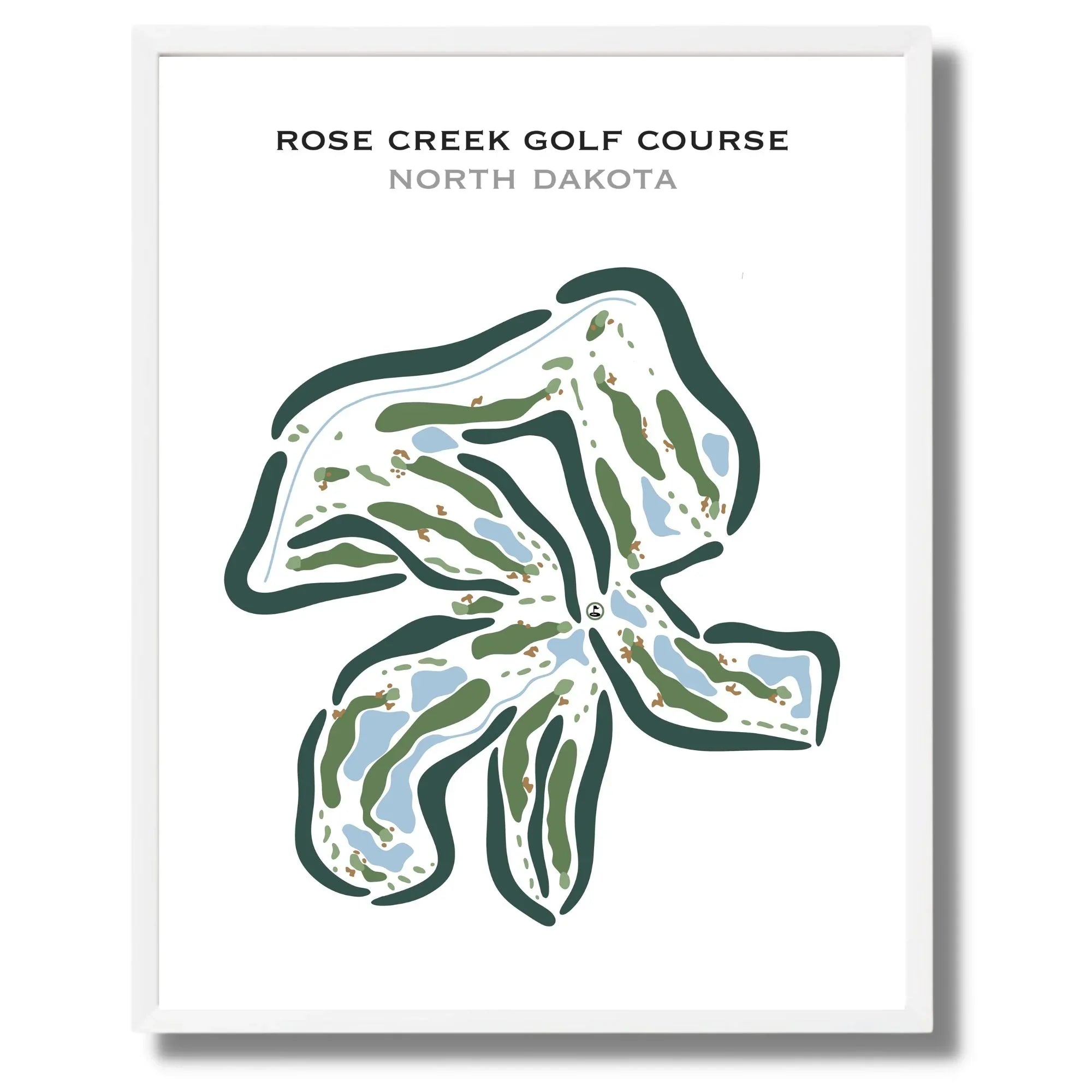 Rose Creek Golf Course, North Dakota - Printed Golf Courses