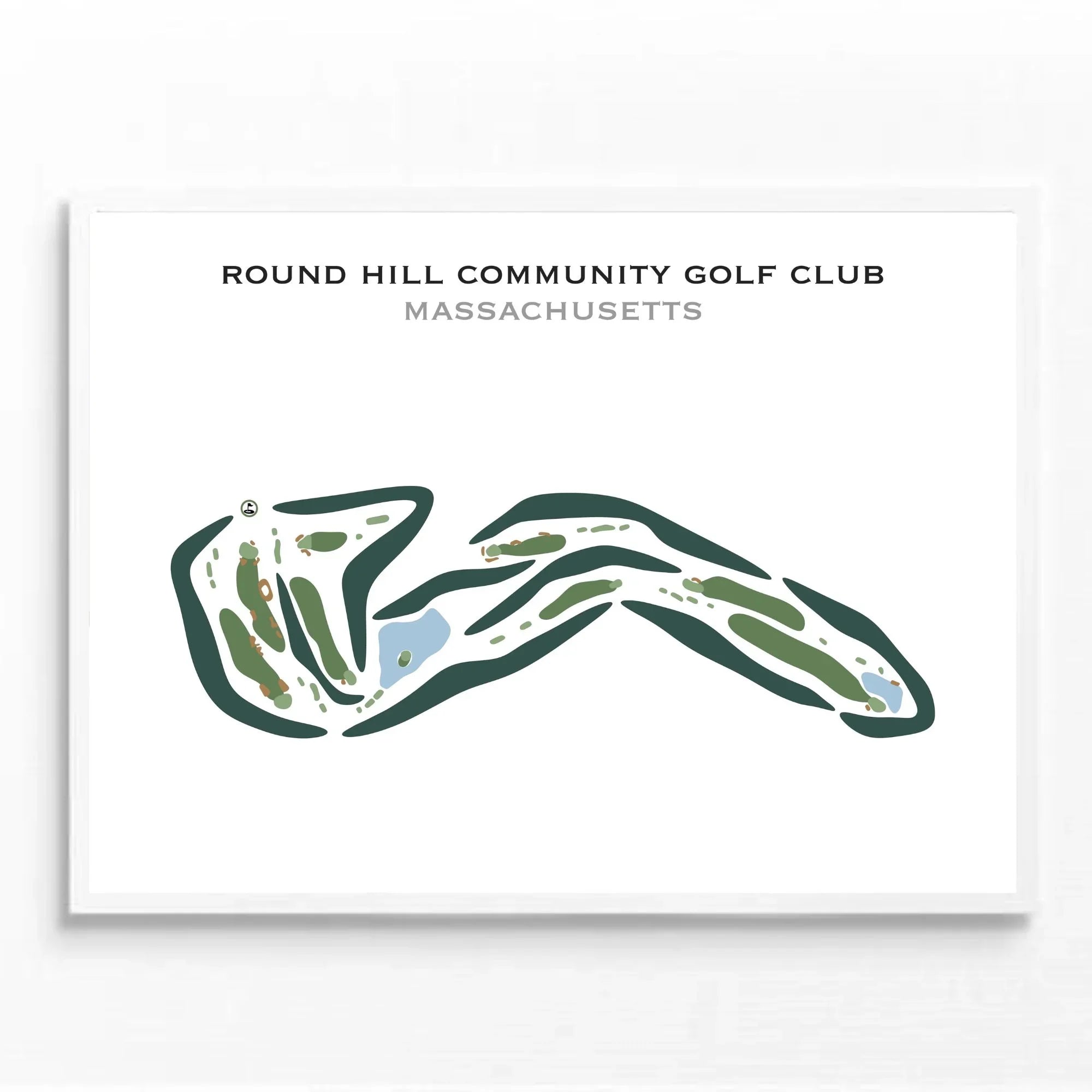 Round Hill Community Golf Club, Massachusetts - Printed Golf Courses