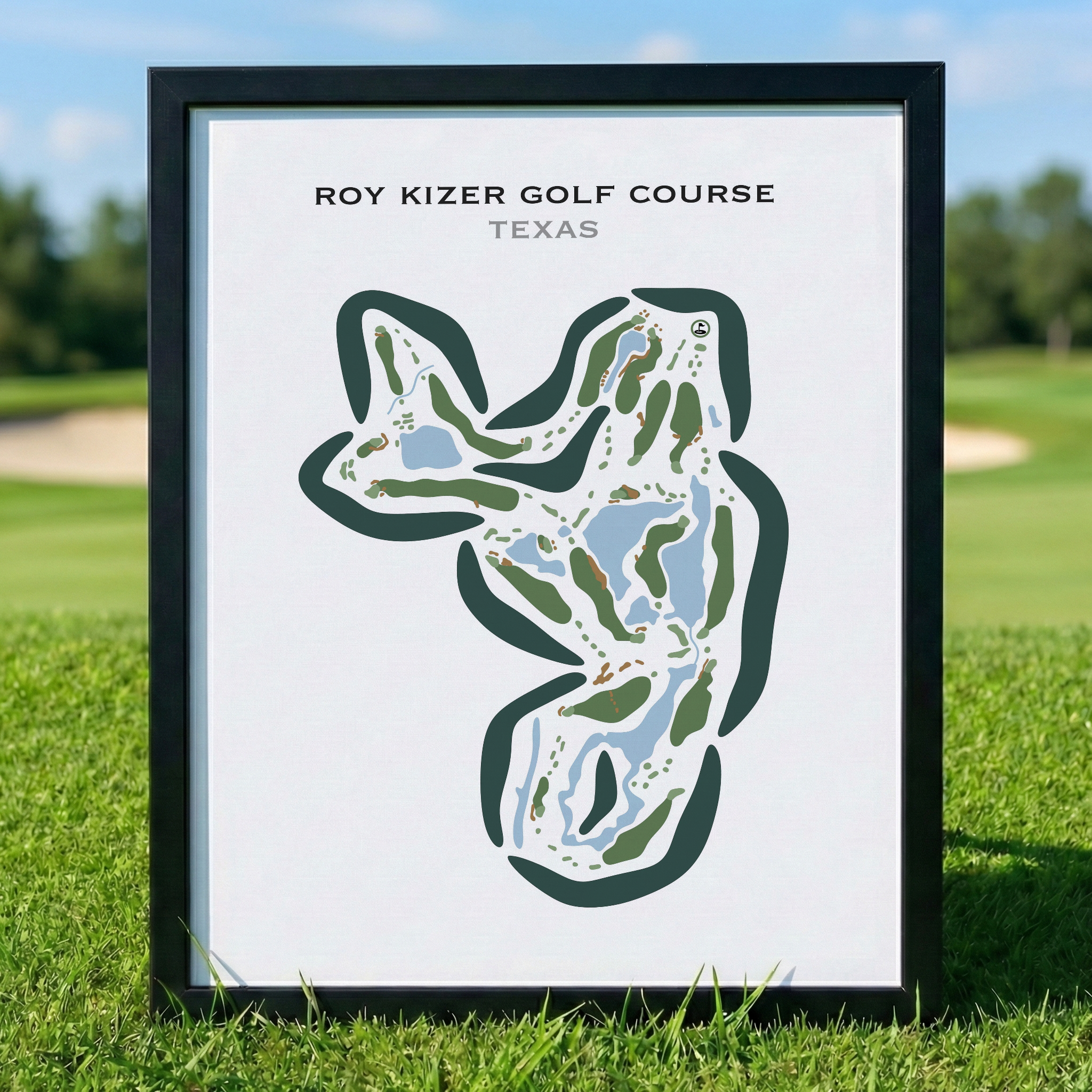 Roy Kizer Golf Course, Texas - Printed Golf Courses