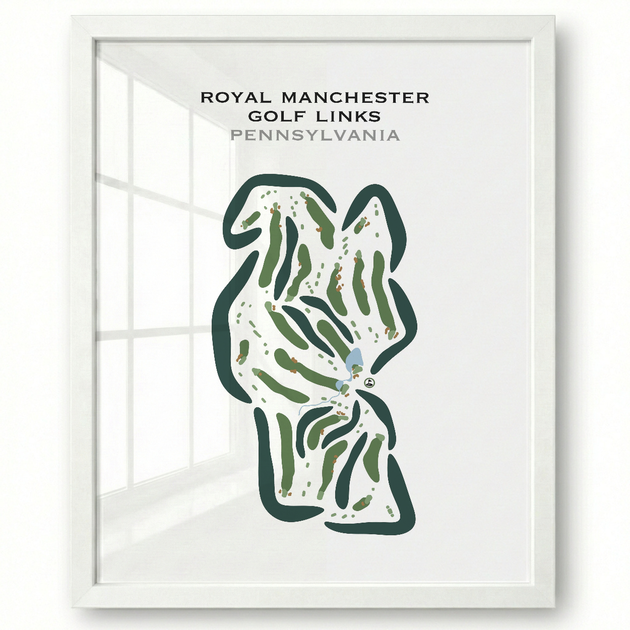 Royal Manchester Golf Links, Pennsylvania - Printed Golf Courses