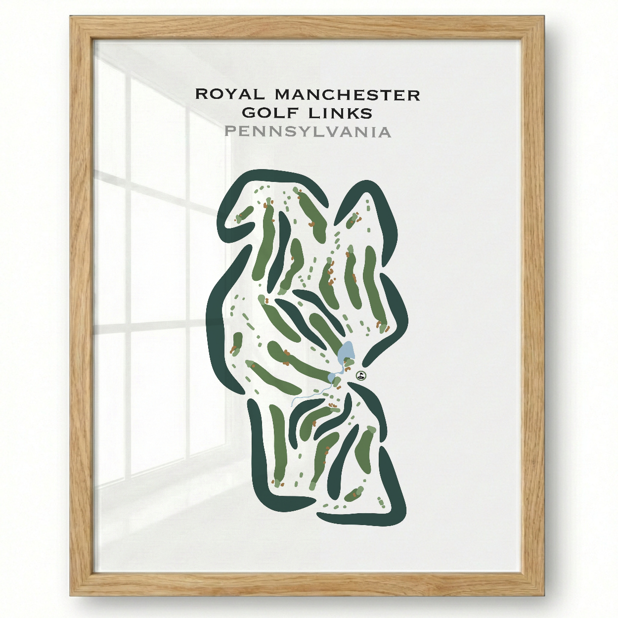 Royal Manchester Golf Links, Pennsylvania - Printed Golf Courses