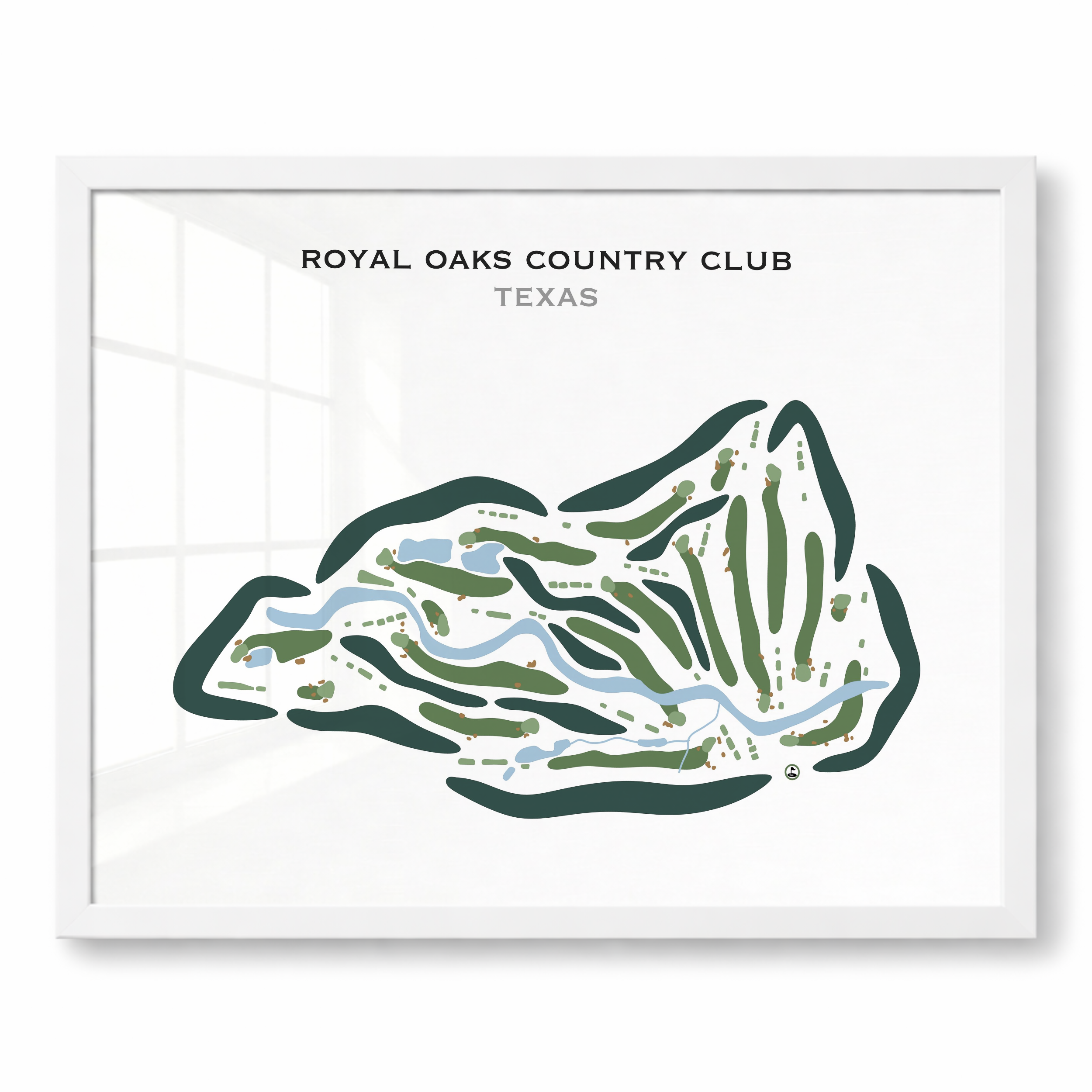 Royal Oaks Country Club, Texas - Printed Golf Course