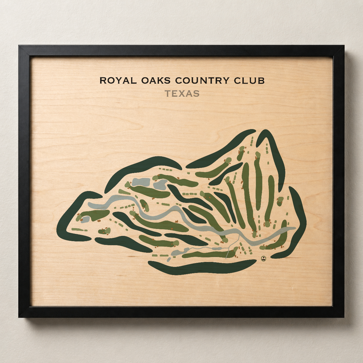 Royal Oaks Country Club, Texas - Printed Golf Course