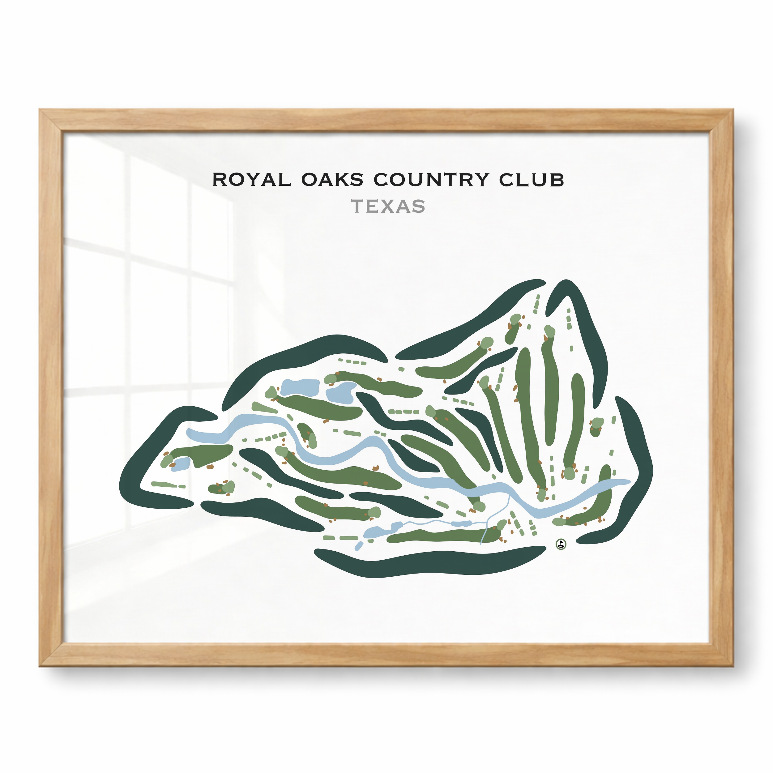 Royal Oaks Country Club, Texas - Printed Golf Course