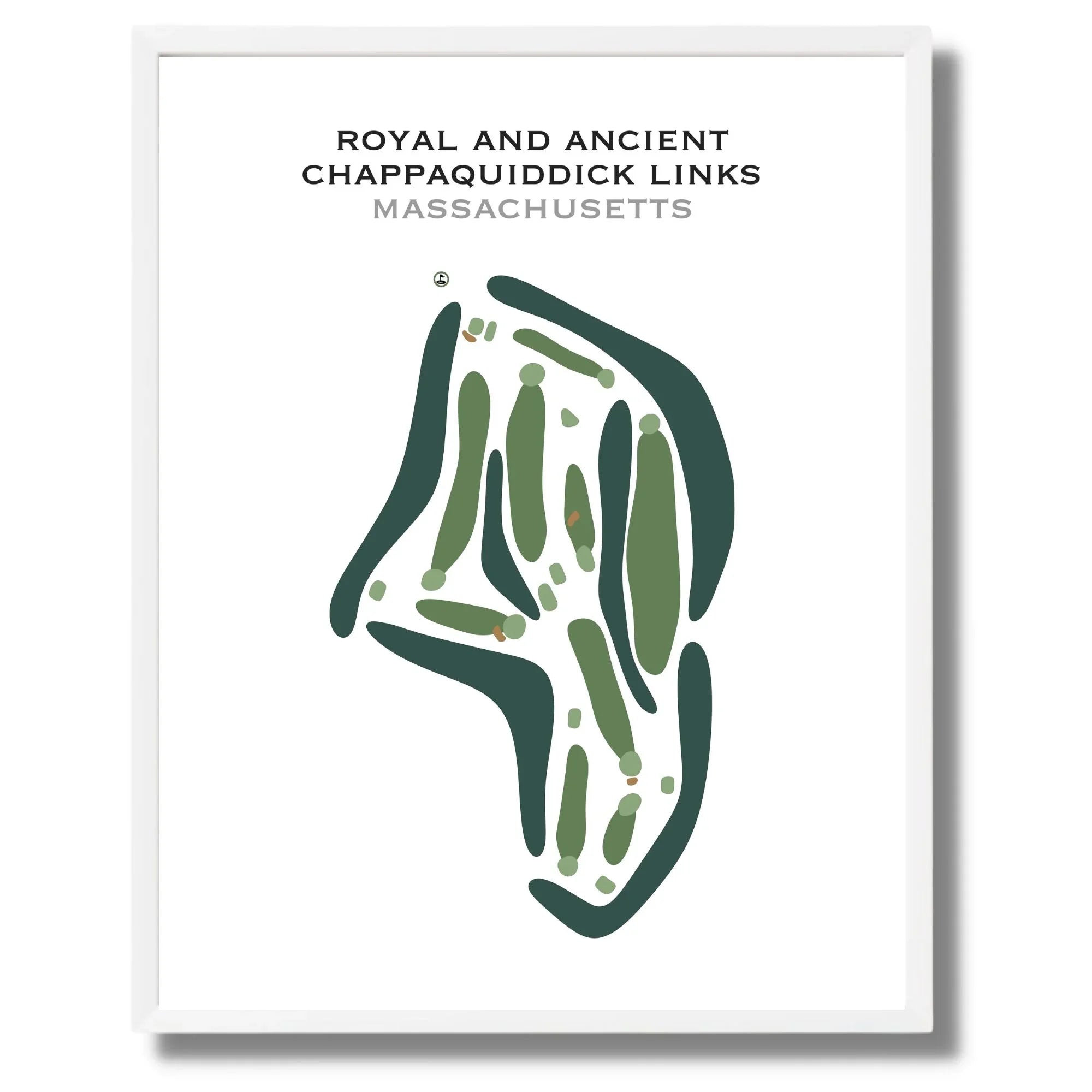 Royal and Ancient Chappaquiddick Links, Massachusetts - Printed Golf Course