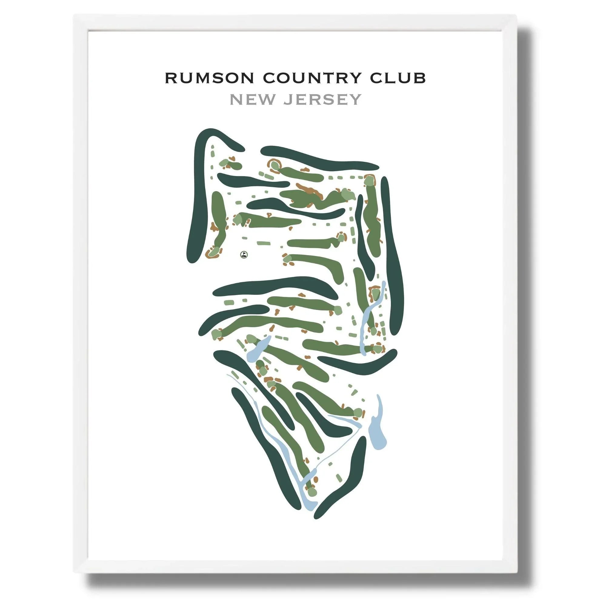 Rumson Country Club, New Jersey - Printed Golf Course