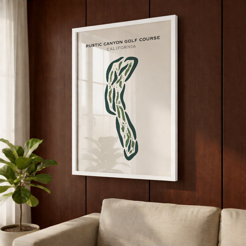 Rustic Canyon Golf Course, California - Printed Golf Courses