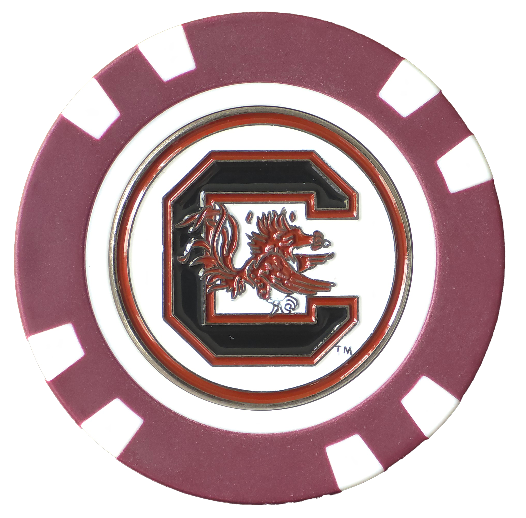 Officially Licensed South Carolina Gamecocks Poker Chip Ball Marker