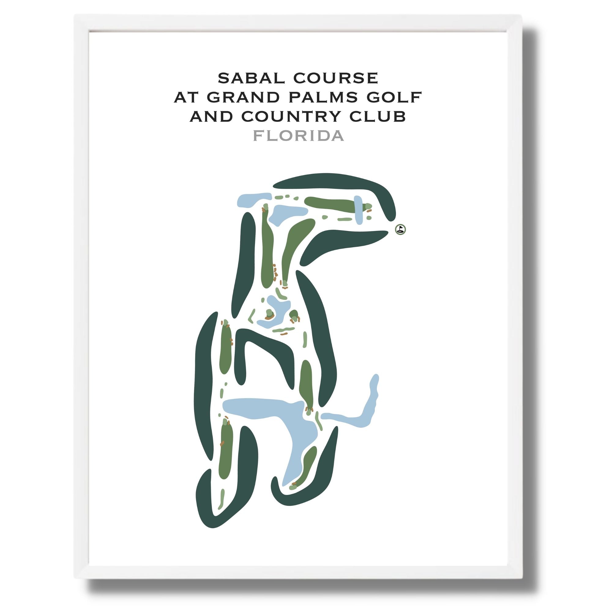 Sabal Course at Grand Palms Golf & Country Club, Florida - Printed Golf Courses