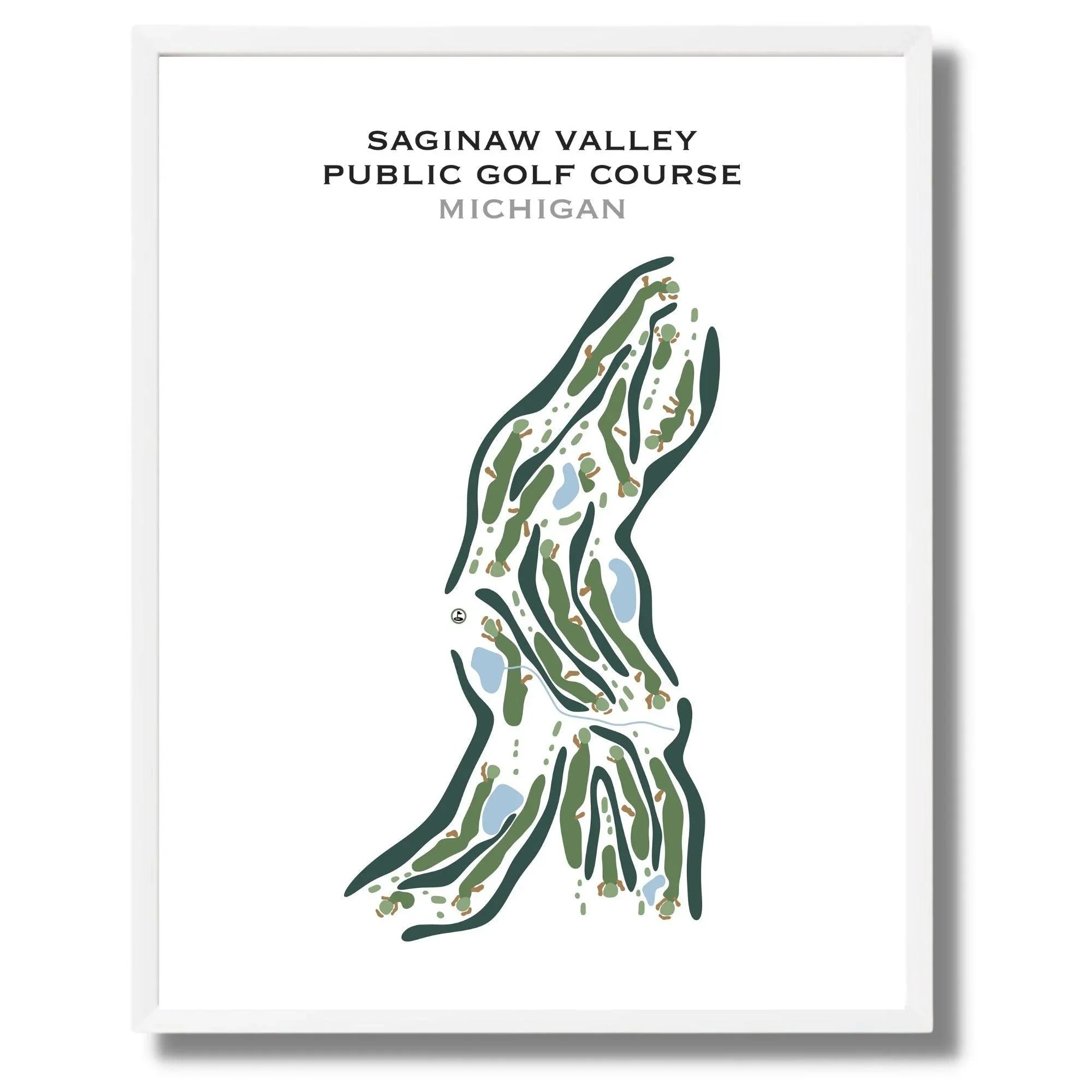 Saginaw Valley Public Golf Course, Michigan - Printed Golf Course