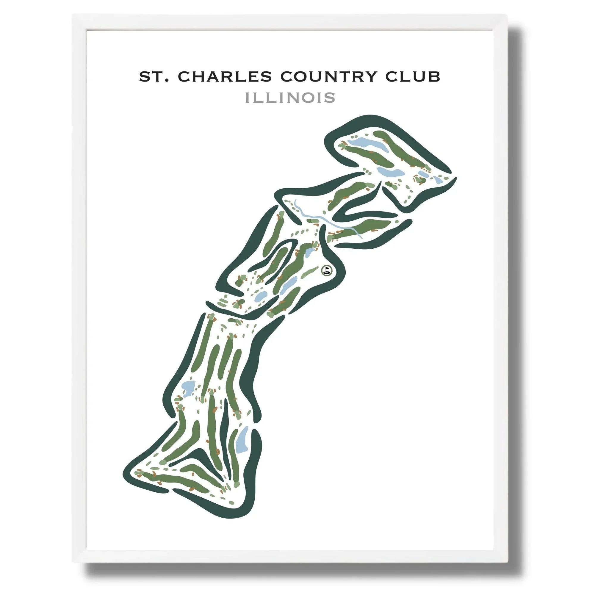 St. Charles Country Club, Illinois All 26 Holes - Printed Golf Course