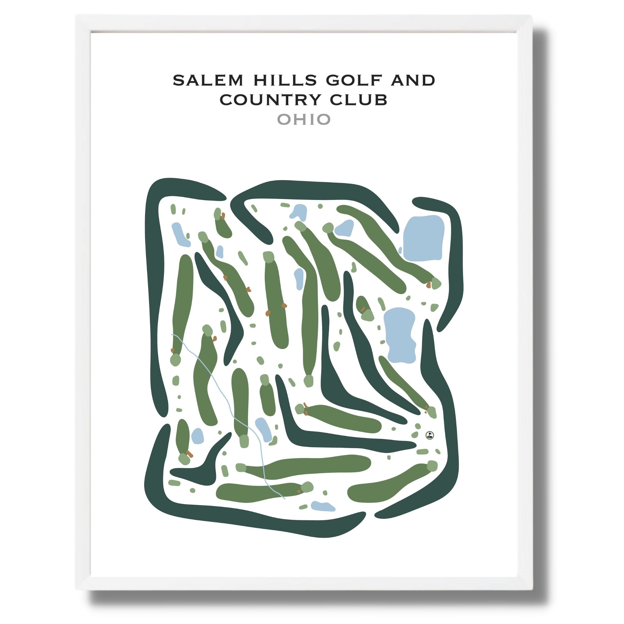 Salem Hills Golf & Country Club, Ohio - Printed Golf Courses