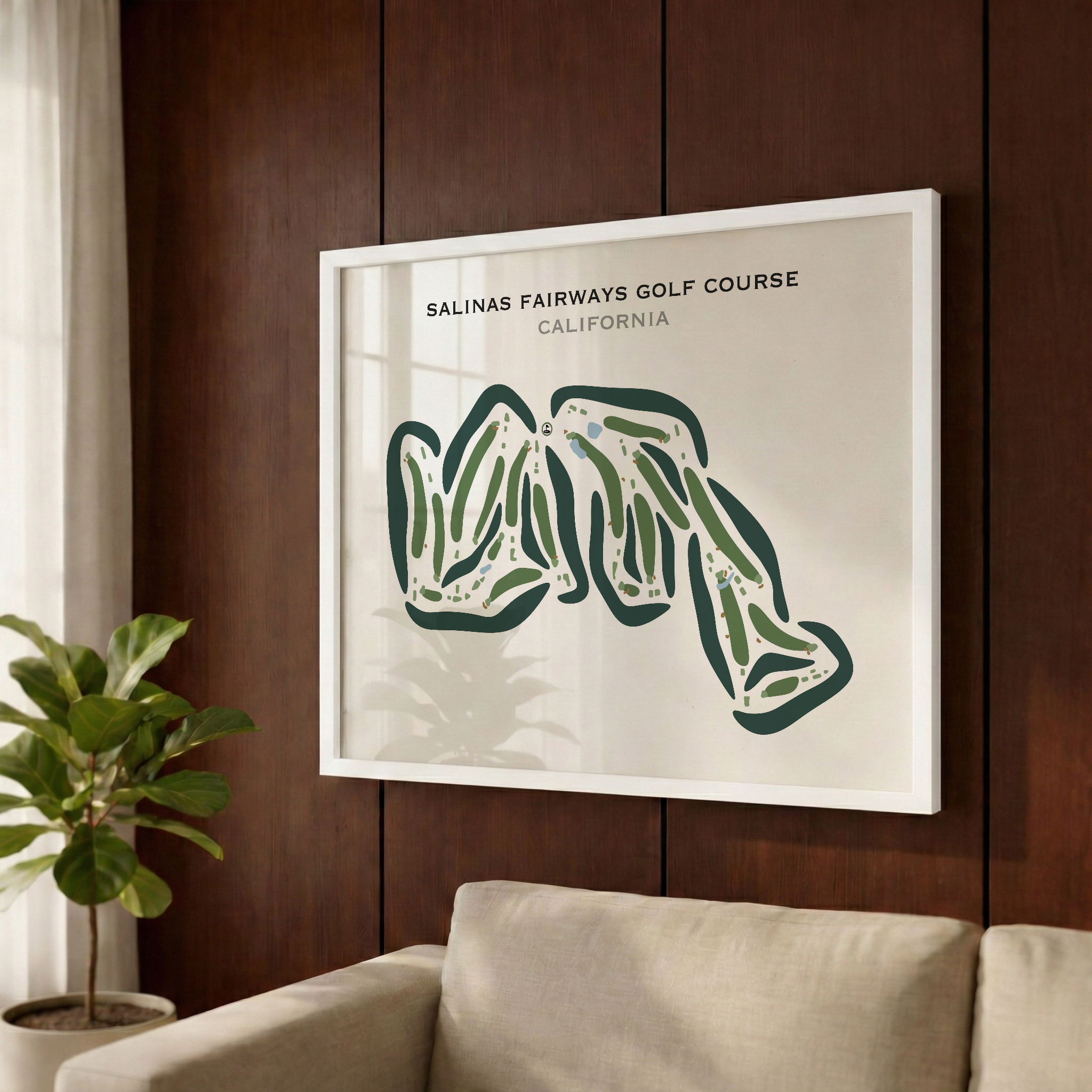 Salinas Fairways Golf Course, California - Printed Golf Courses