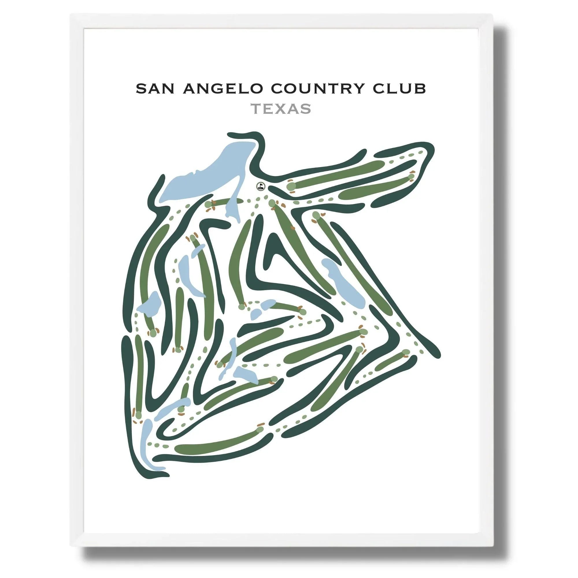 San Angelo Country Club, Texas - Printed Golf Courses