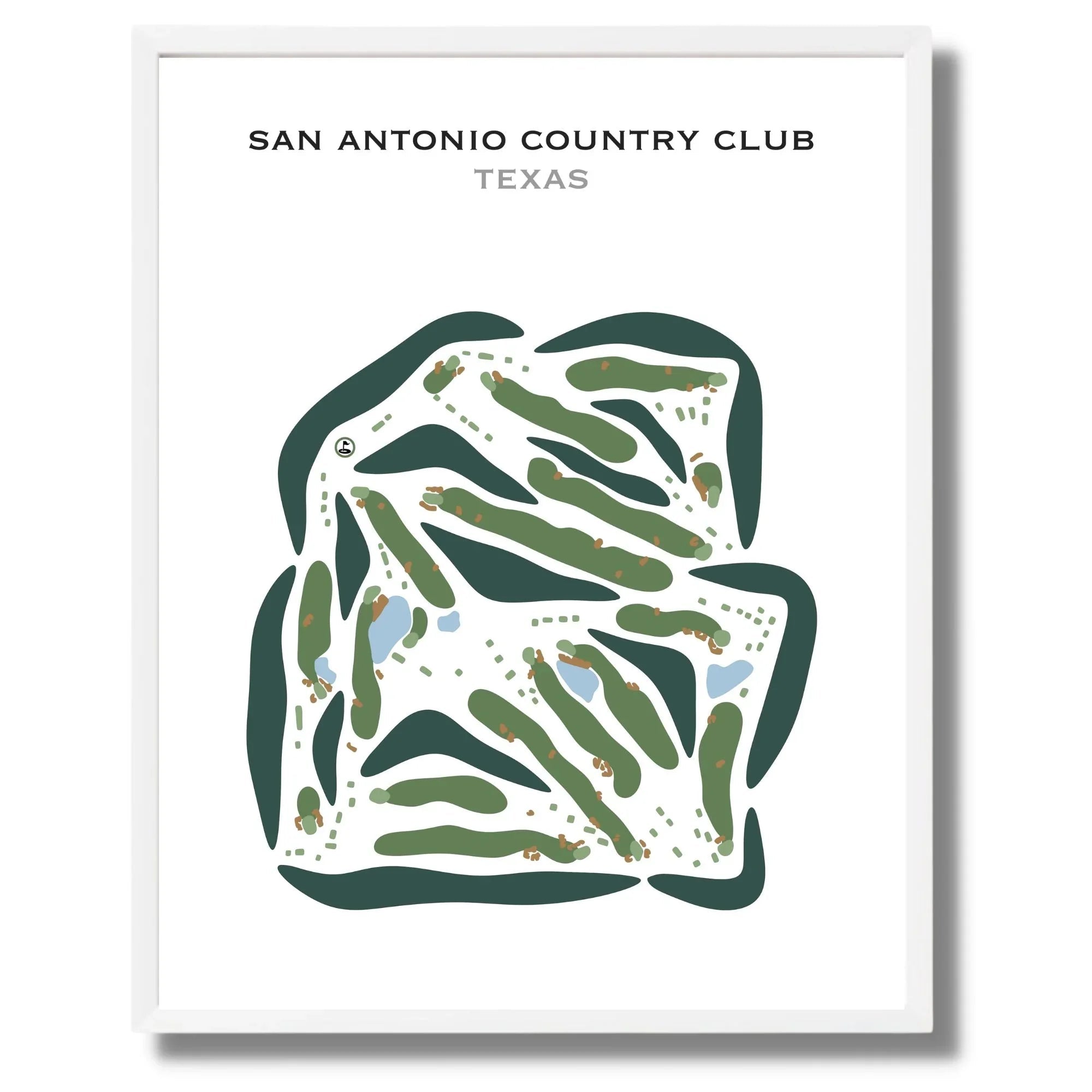 San Antonio Country Club, Texas - Printed Golf Courses