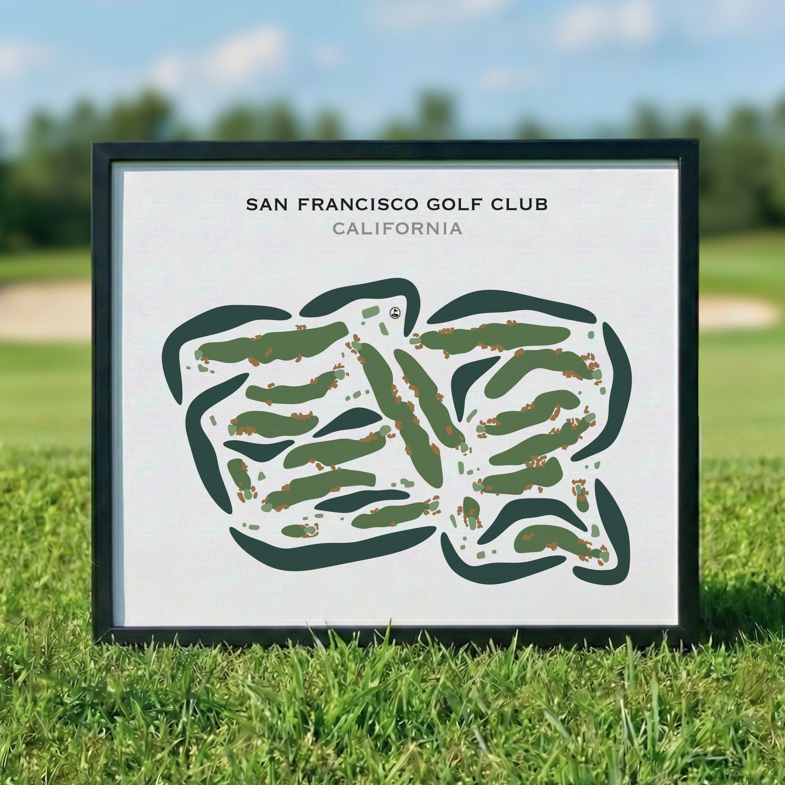 San Francisco Golf Club, California - Printed Golf Courses