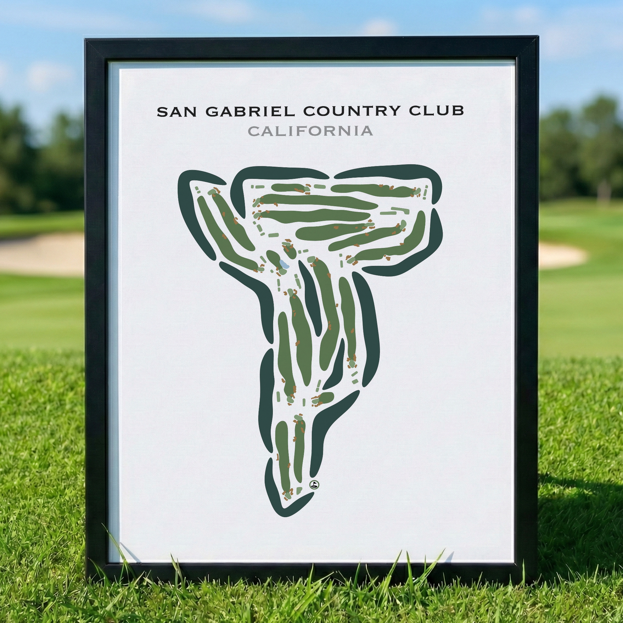 San Gabriel Country Club, California - Printed Golf Courses