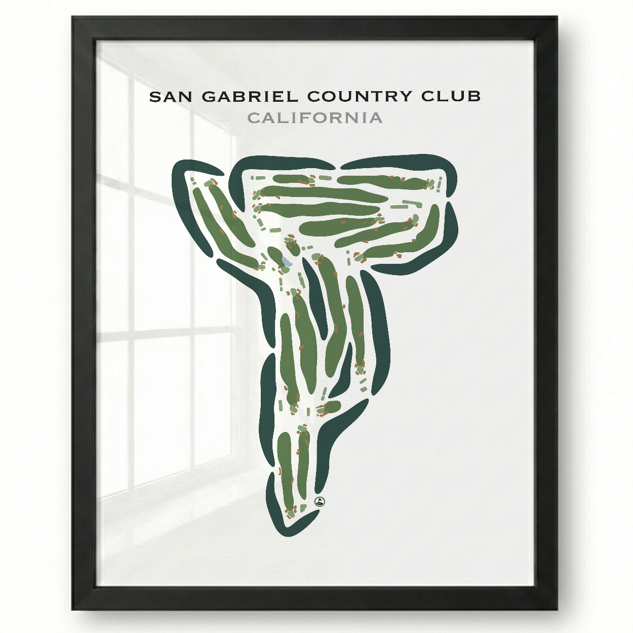 San Gabriel Country Club, California - Printed Golf Courses
