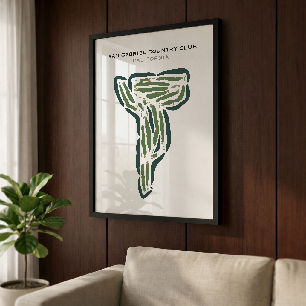 San Gabriel Country Club, California - Printed Golf Courses