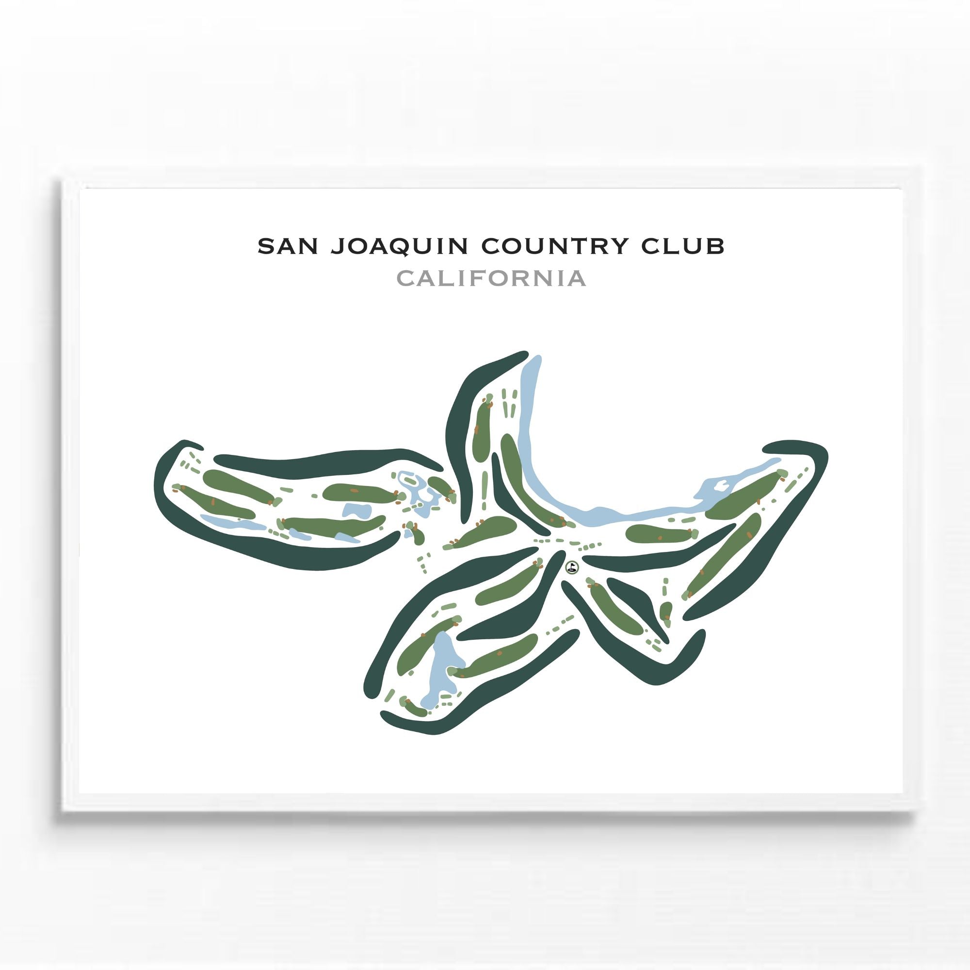 San Joaquin Country Club, California - Printed Golf Courses