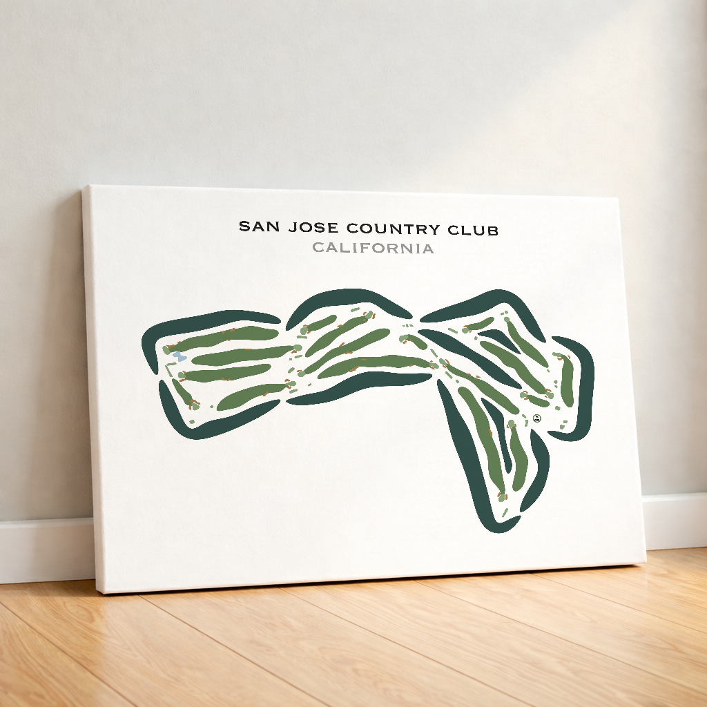 San Jose Country Club, California - Printed Golf Courses