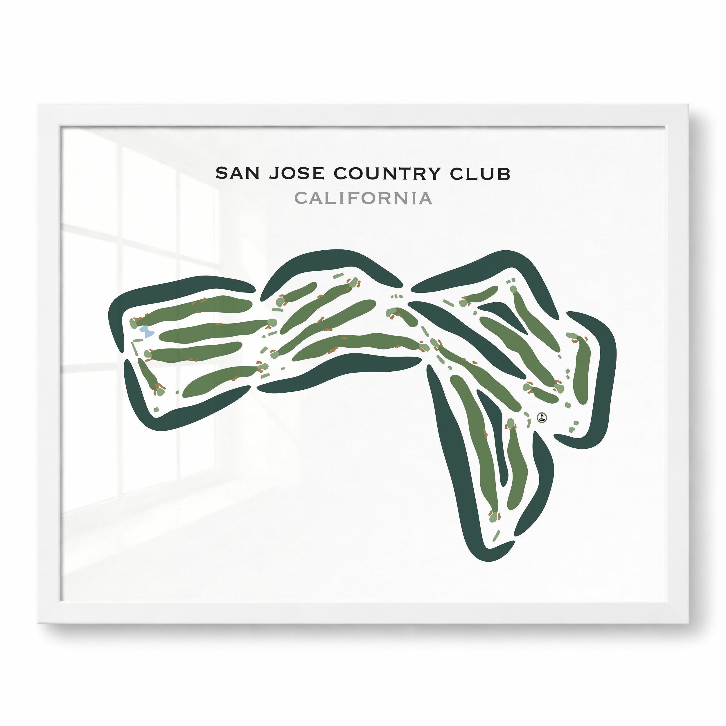 San Jose Country Club, California - Printed Golf Courses