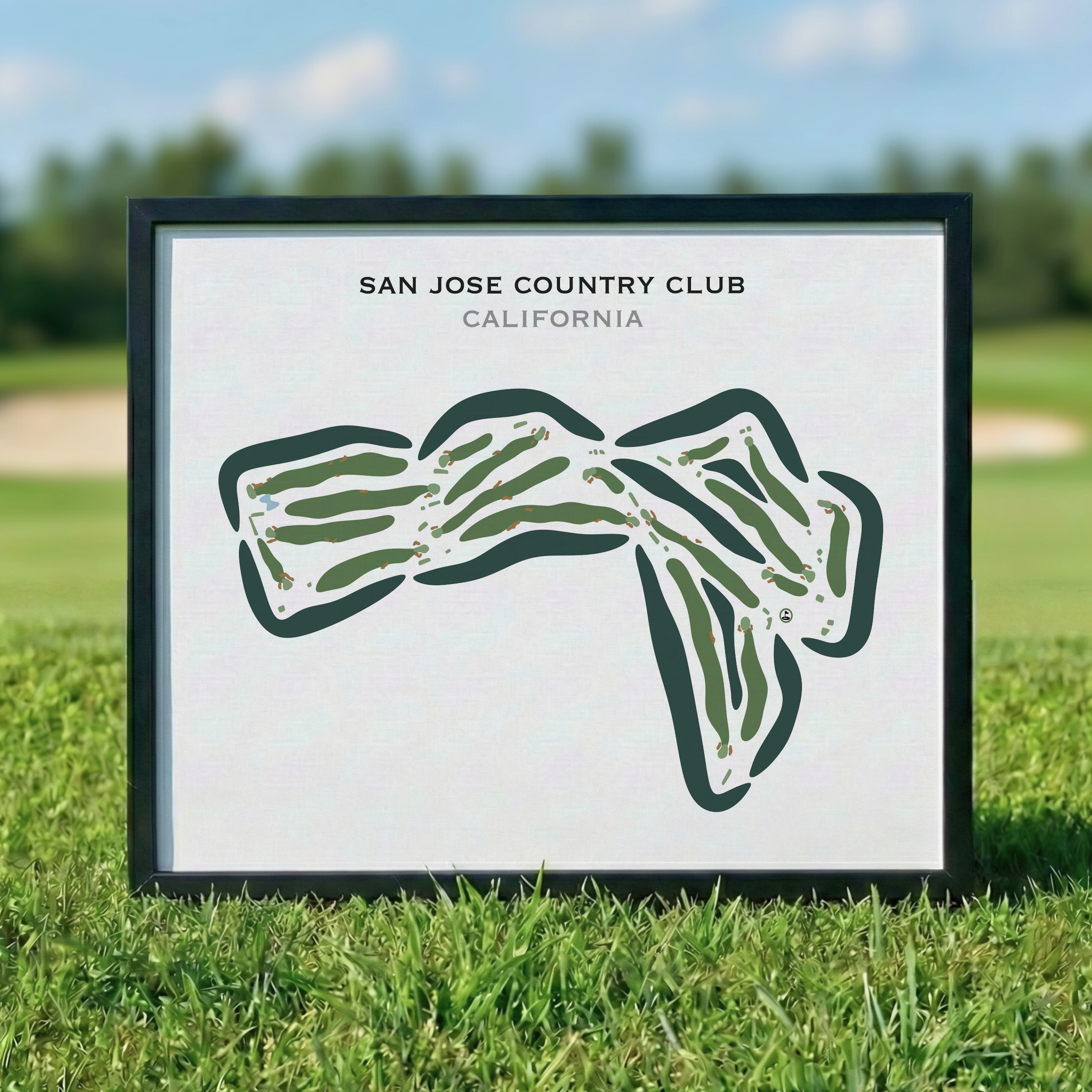 San Jose Country Club, California - Printed Golf Courses
