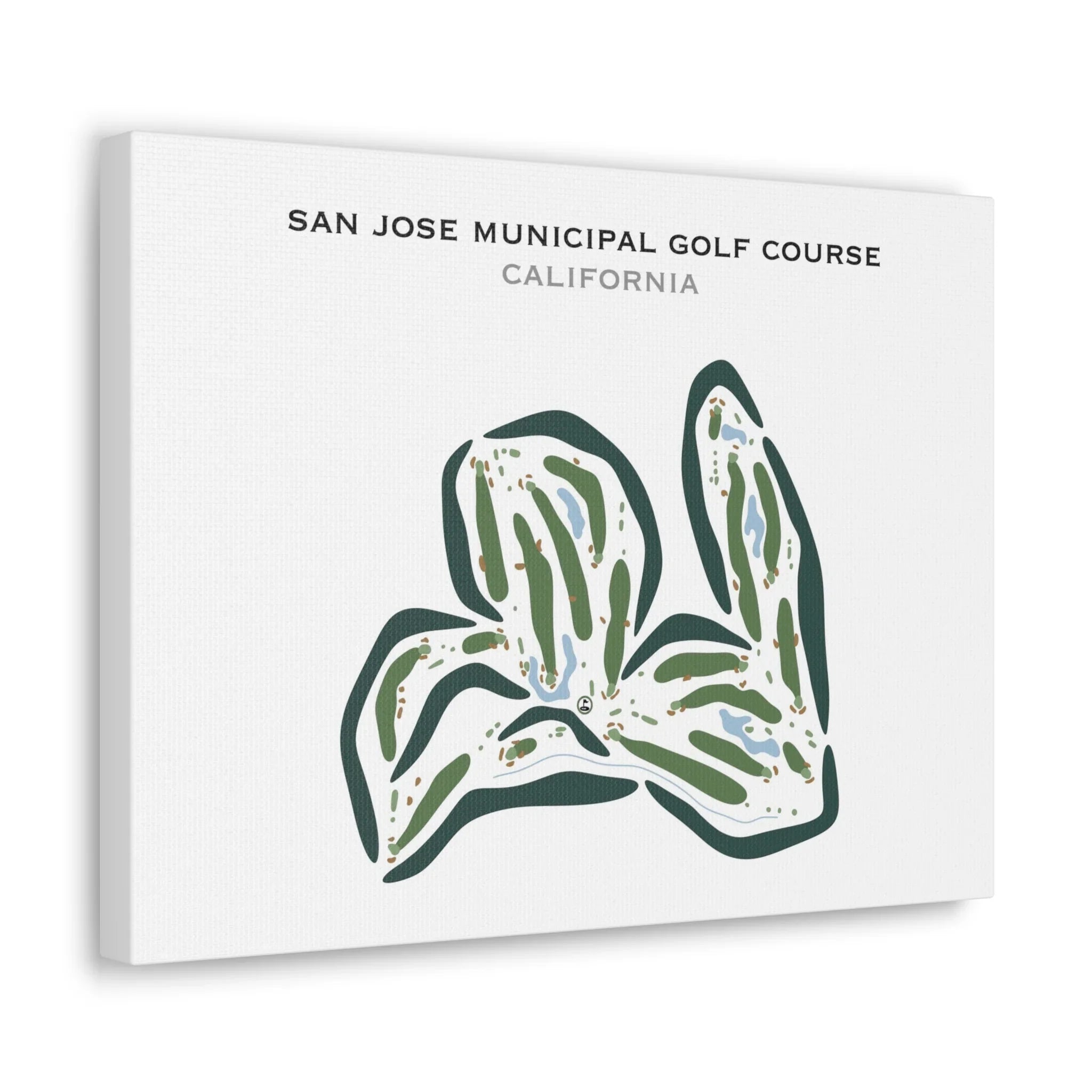 San Jose Municipal Golf Course, California - Printed Golf Courses