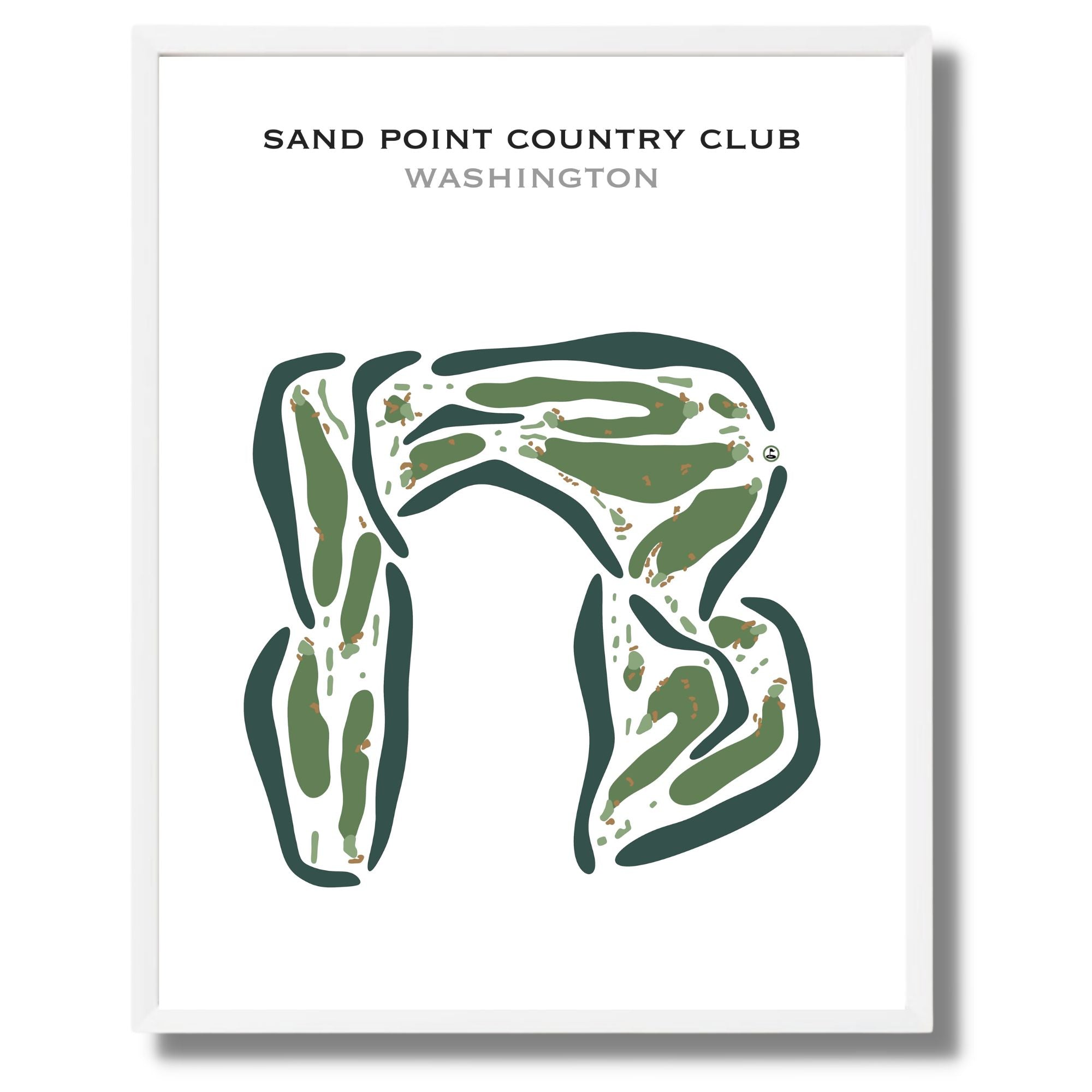 Sand Point Country Club, Washington - Printed Golf Courses