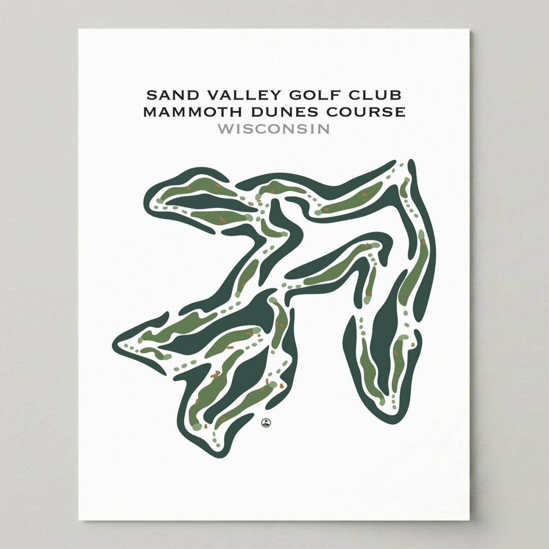 Sand Valley Golf Club Mammoth Dunes Course, Wisconsin - Printed Golf Courses
