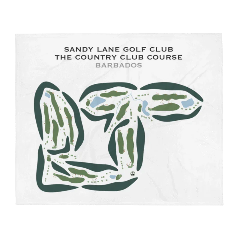 Sandy Lane Golf Club - The Country Club Course, Barbados - Printed Golf Courses