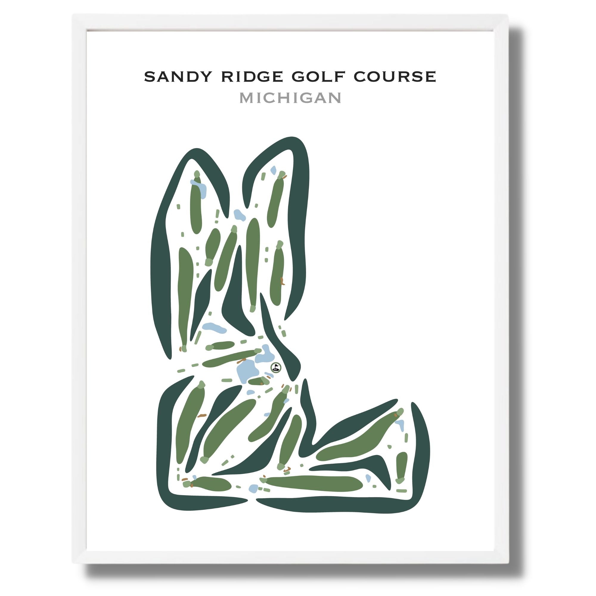 Sandy Ridge Golf Course, Michigan - Printed Golf Courses