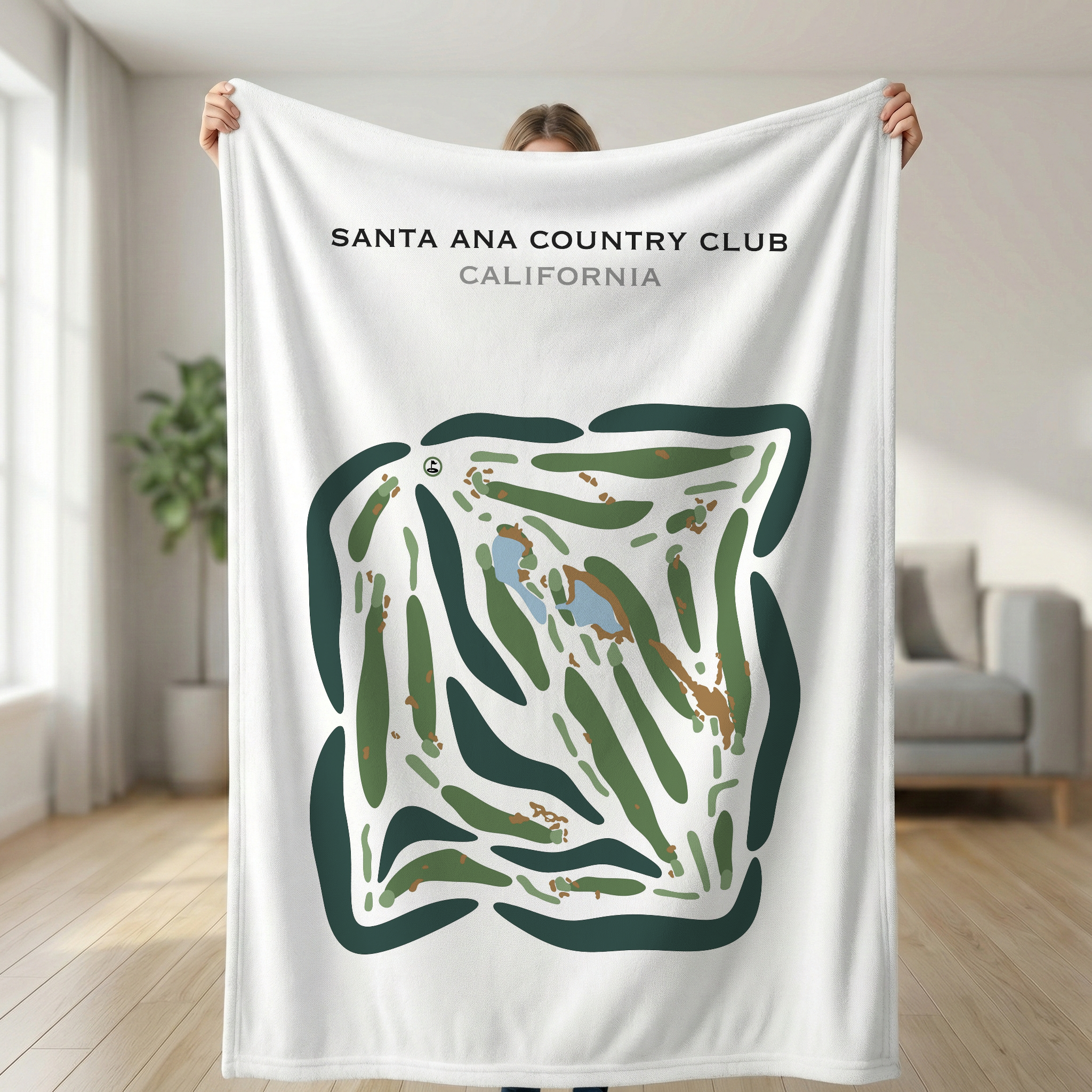 Santa Ana Country Club, California - Printed Golf Courses