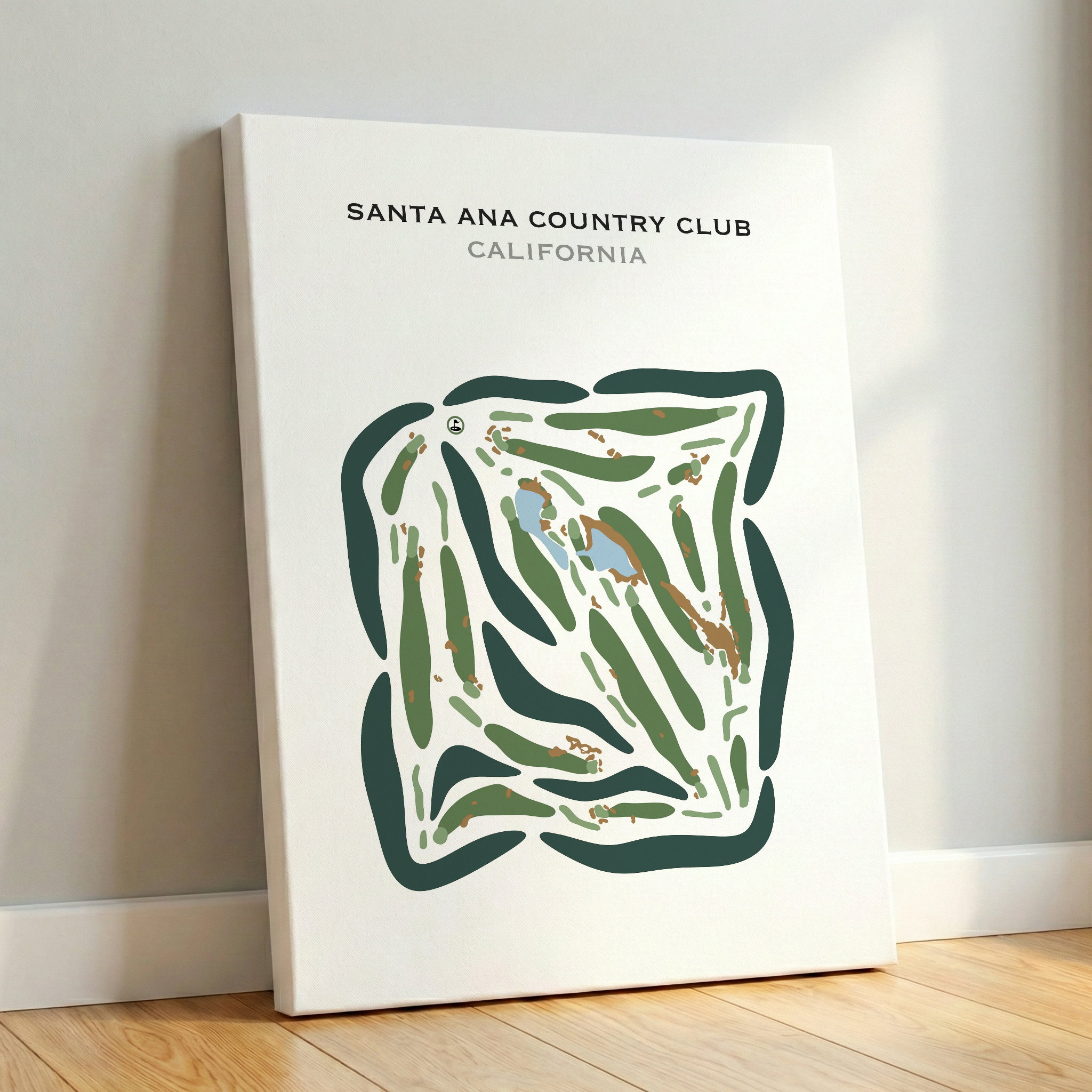 Santa Ana Country Club, California - Printed Golf Courses