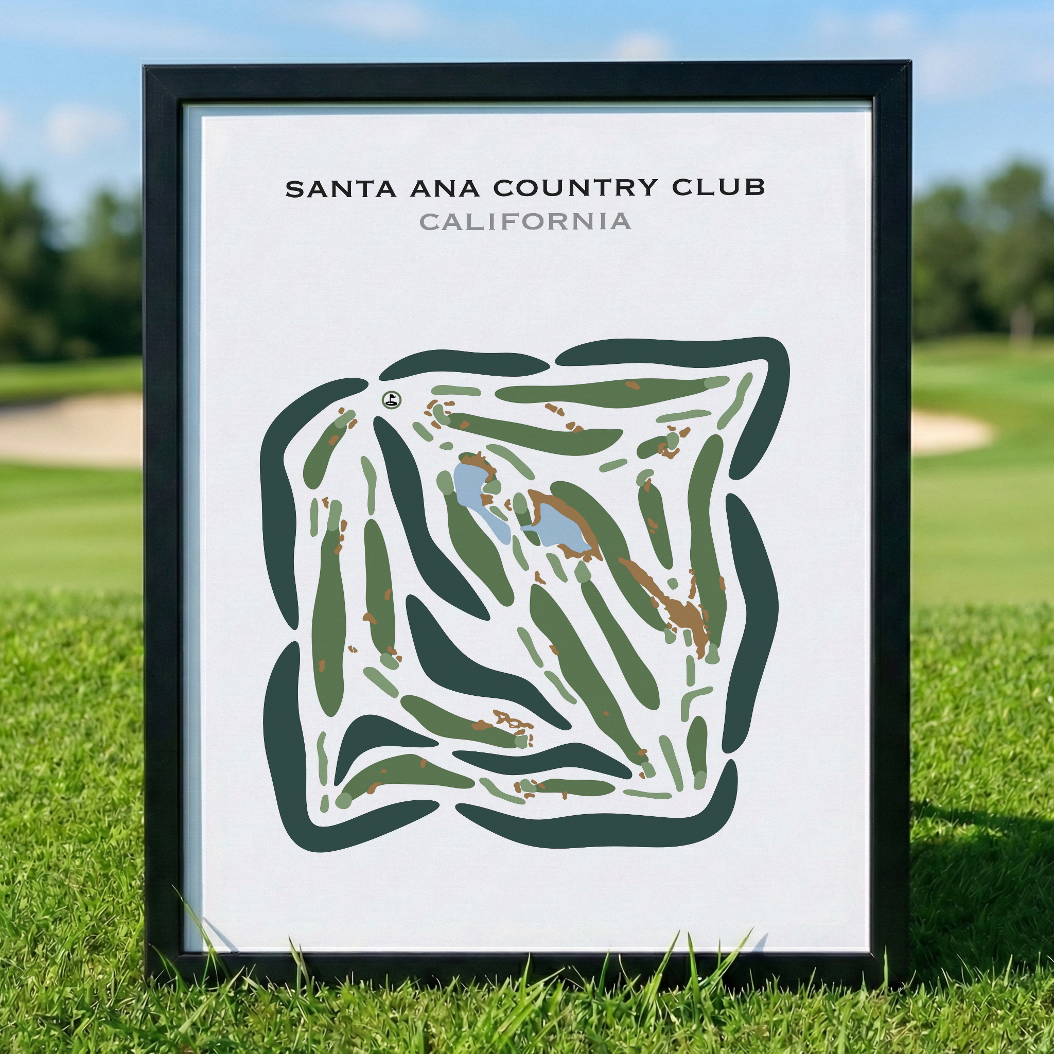 Santa Ana Country Club, California - Printed Golf Courses