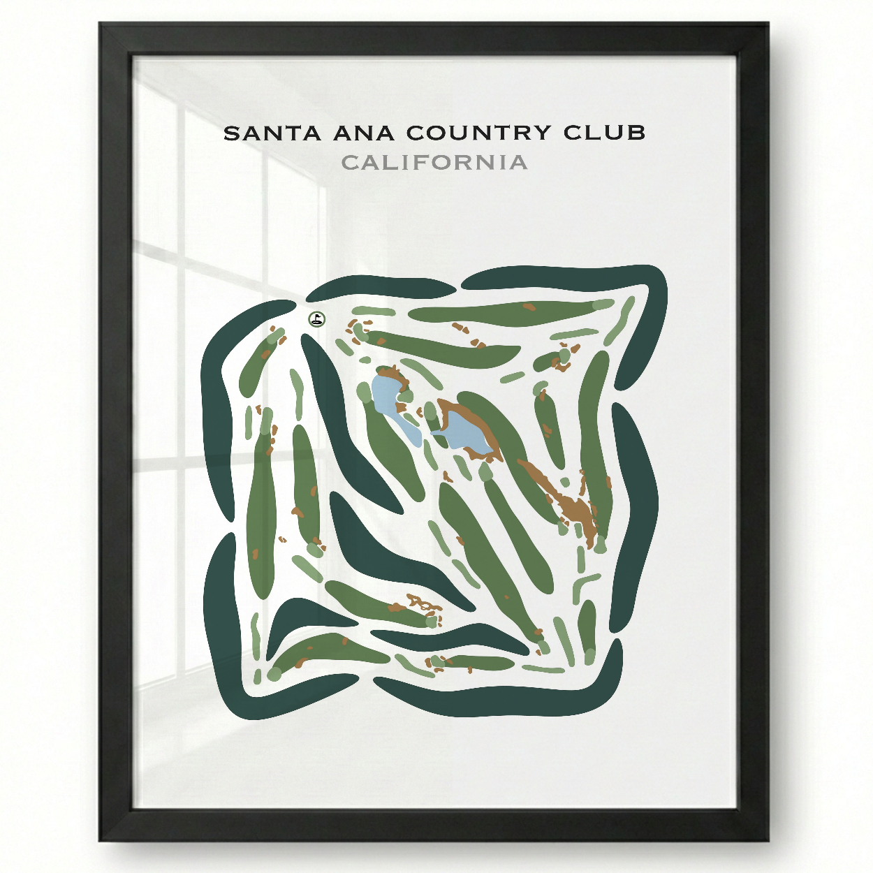 Santa Ana Country Club, California - Printed Golf Courses
