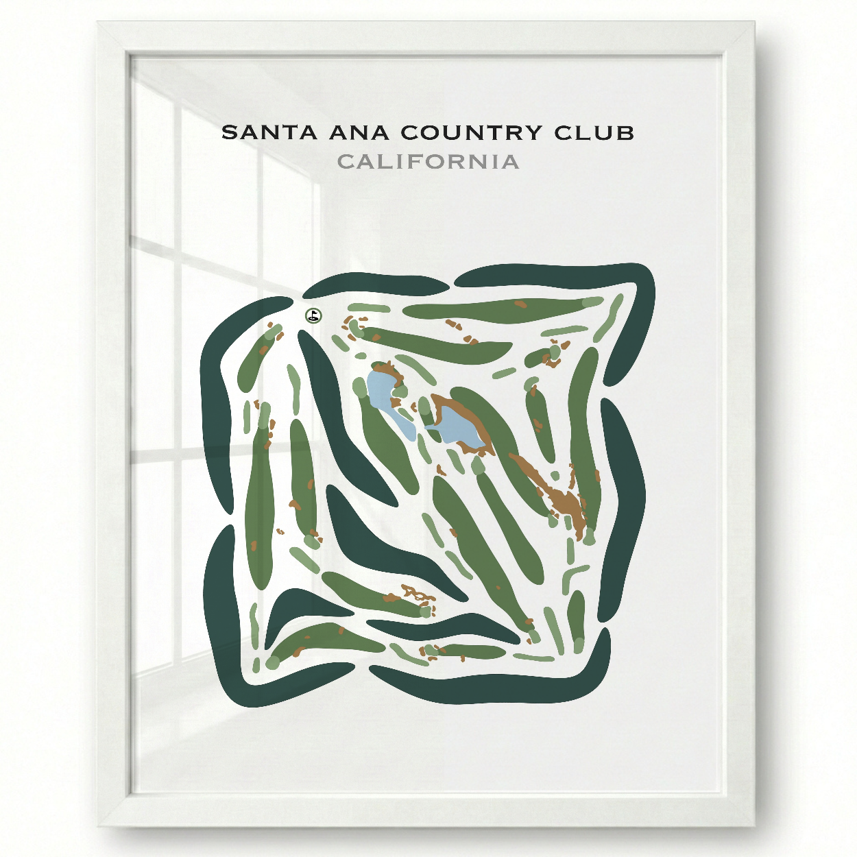 Santa Ana Country Club, California - Printed Golf Courses