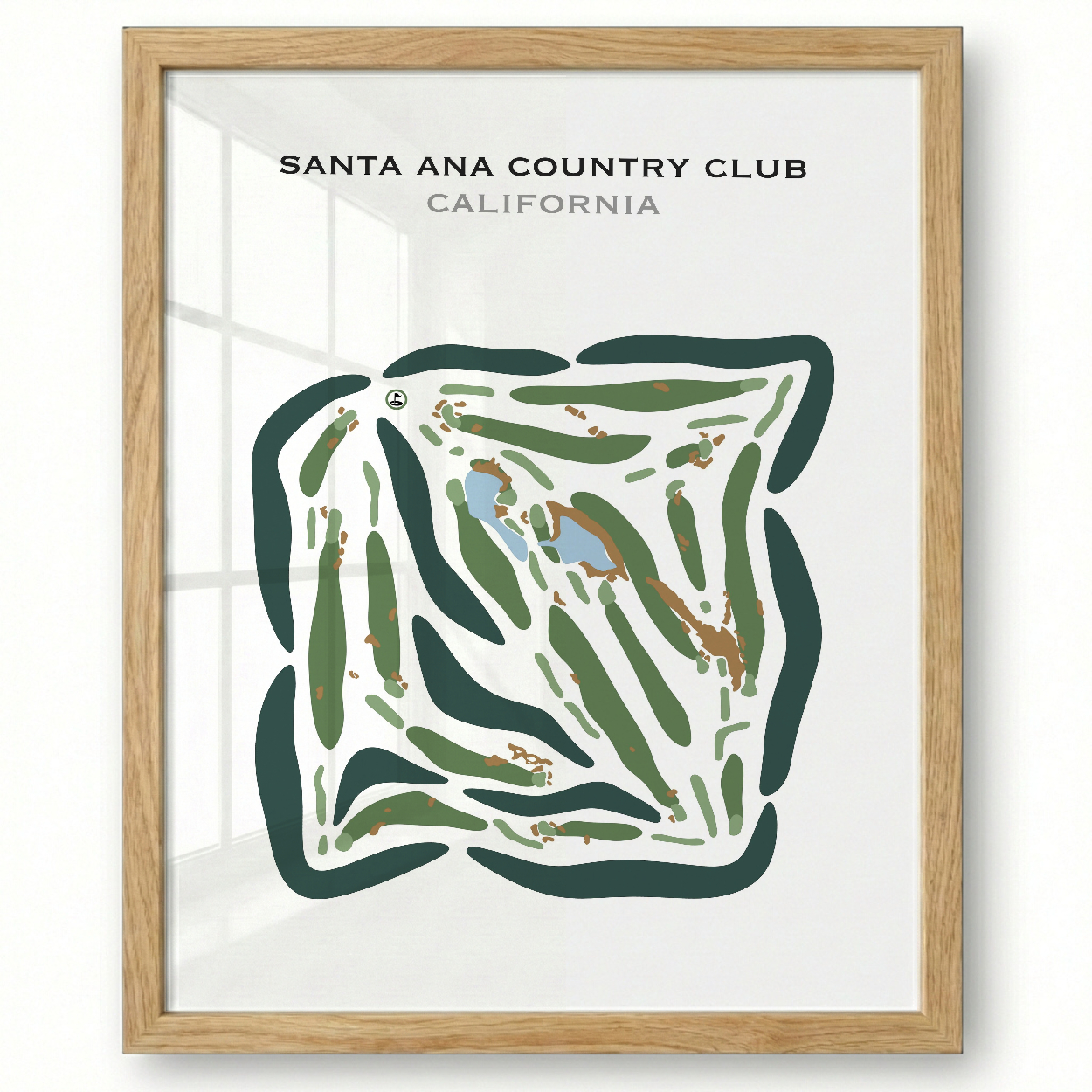 Santa Ana Country Club, California - Printed Golf Courses