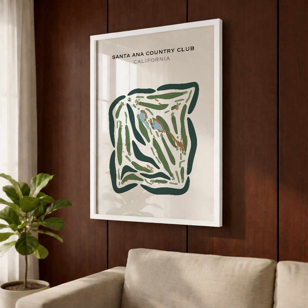 Santa Ana Country Club, California - Printed Golf Courses